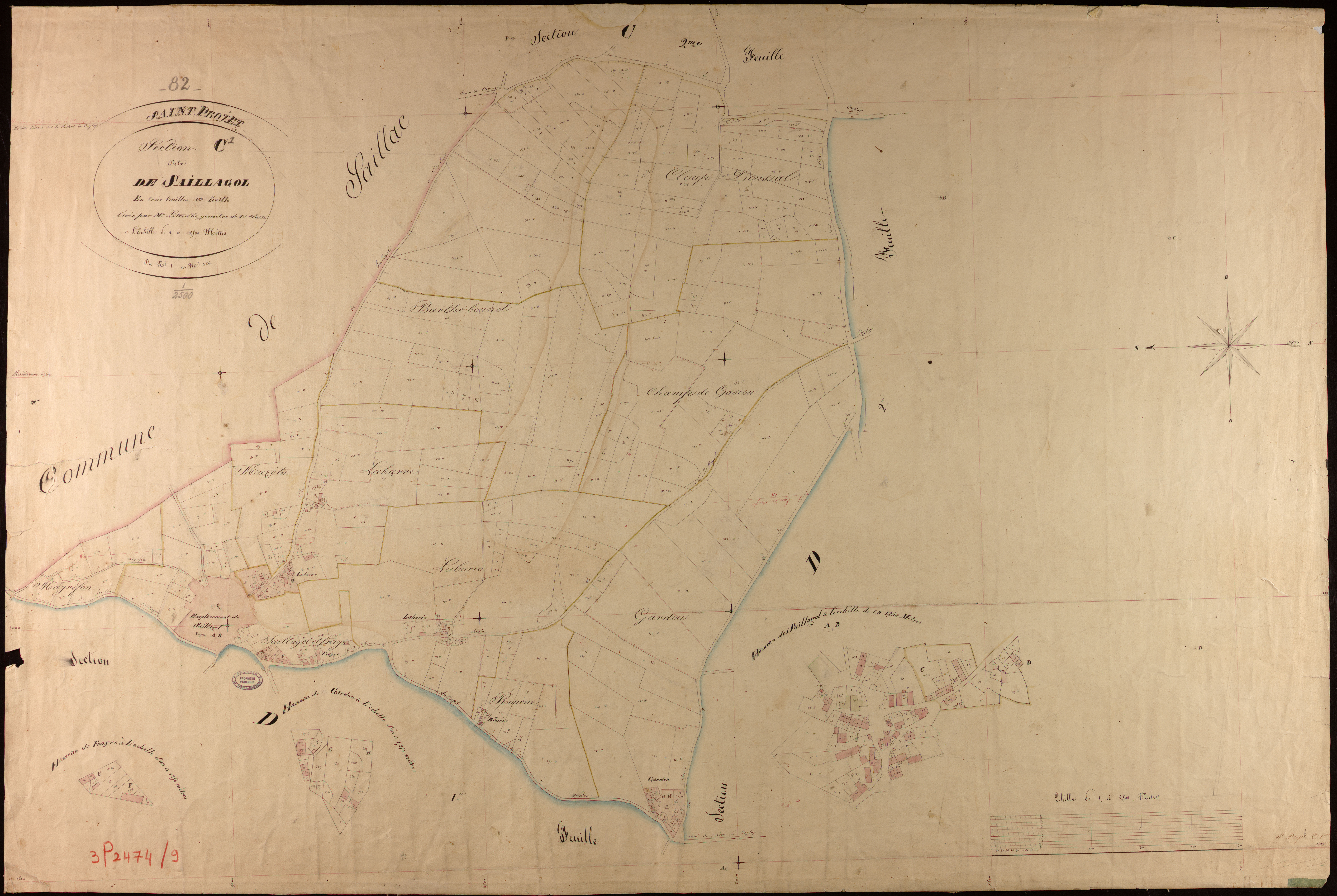 Saint-Projet - Section C - Saillagol, 1ère feuille