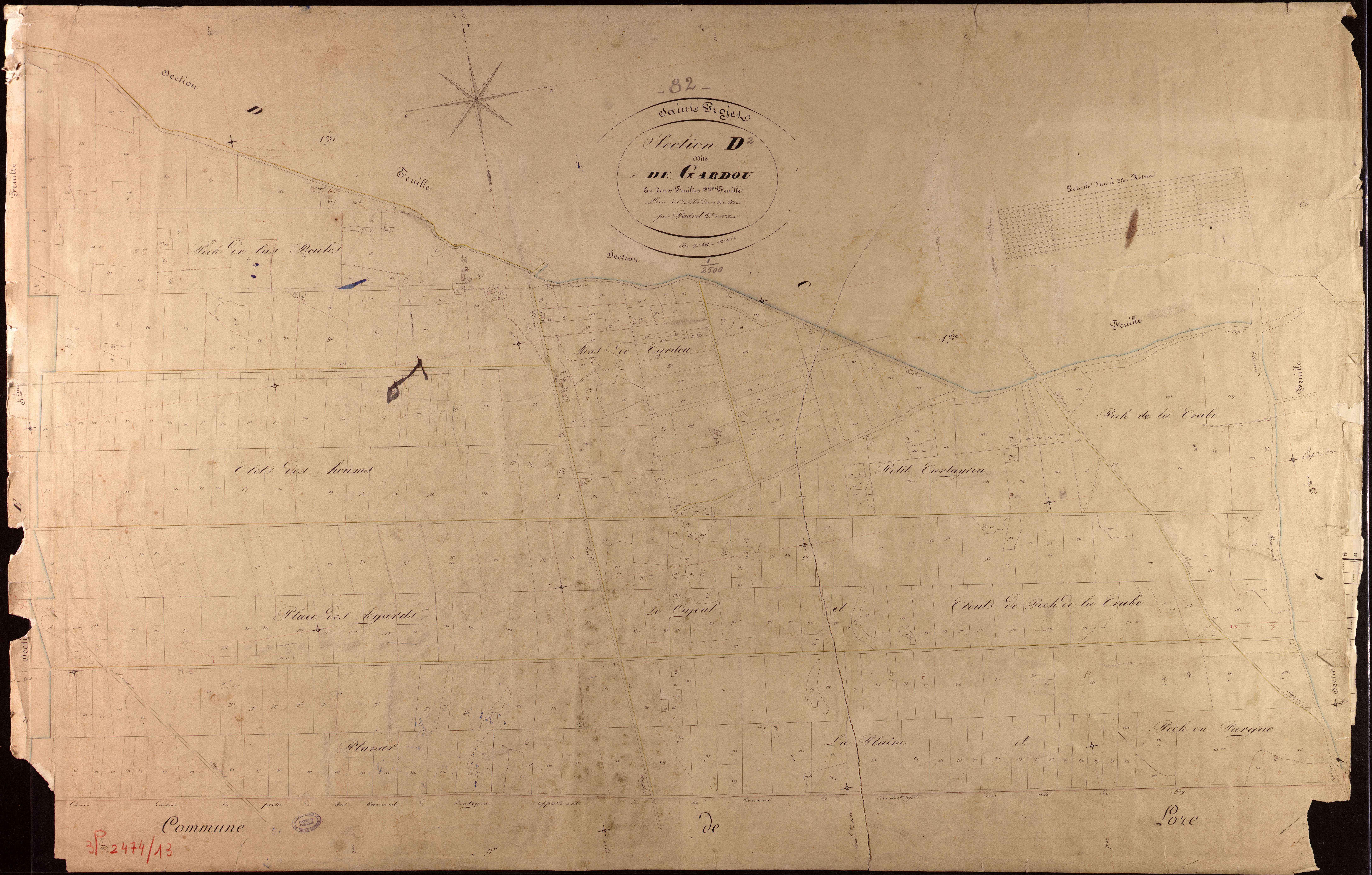 Saint-Projet - Section D - Gardou, 2e feuille
