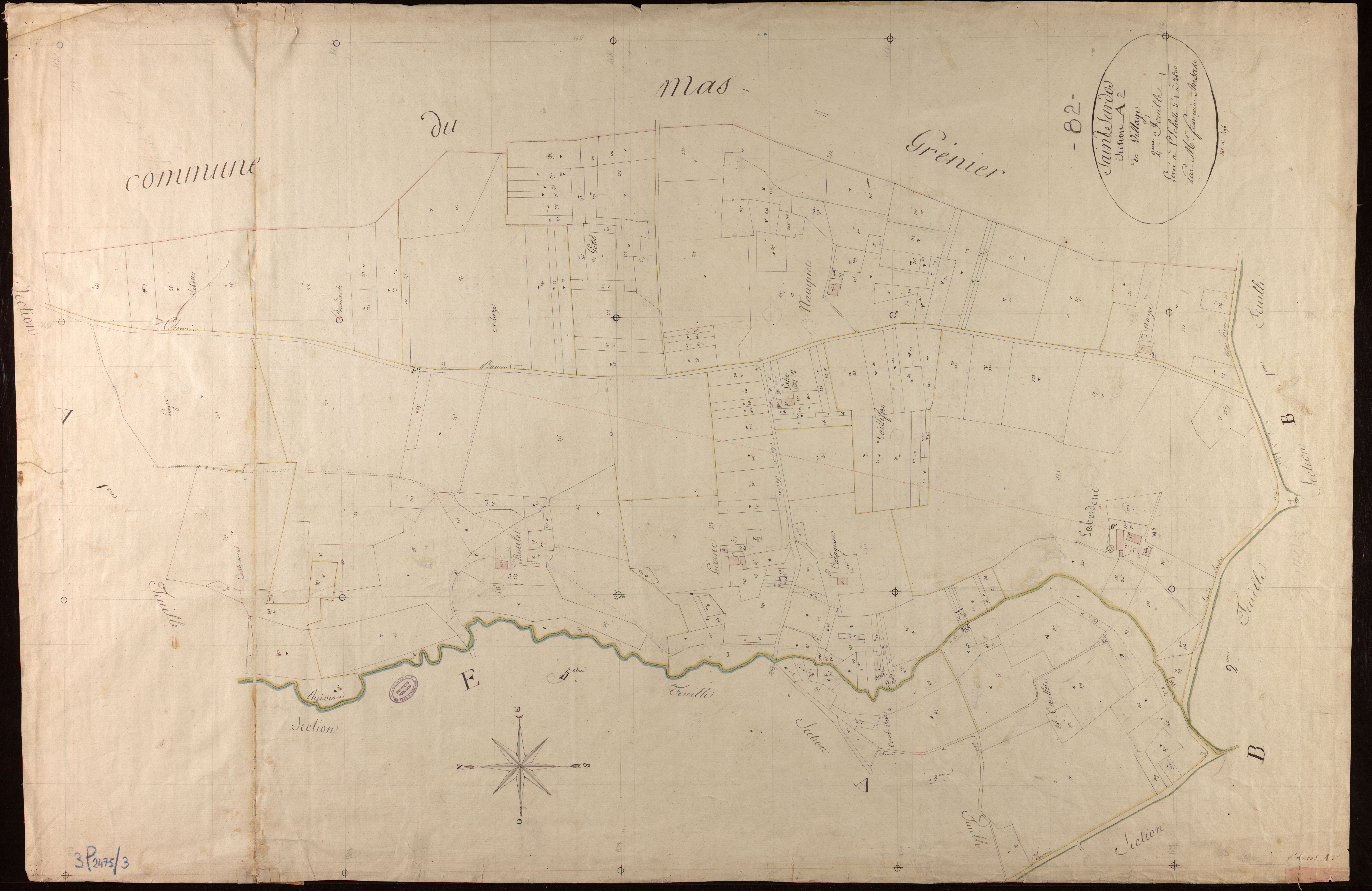 Saint-Sardos - Section A - Le Village, 2e feuille