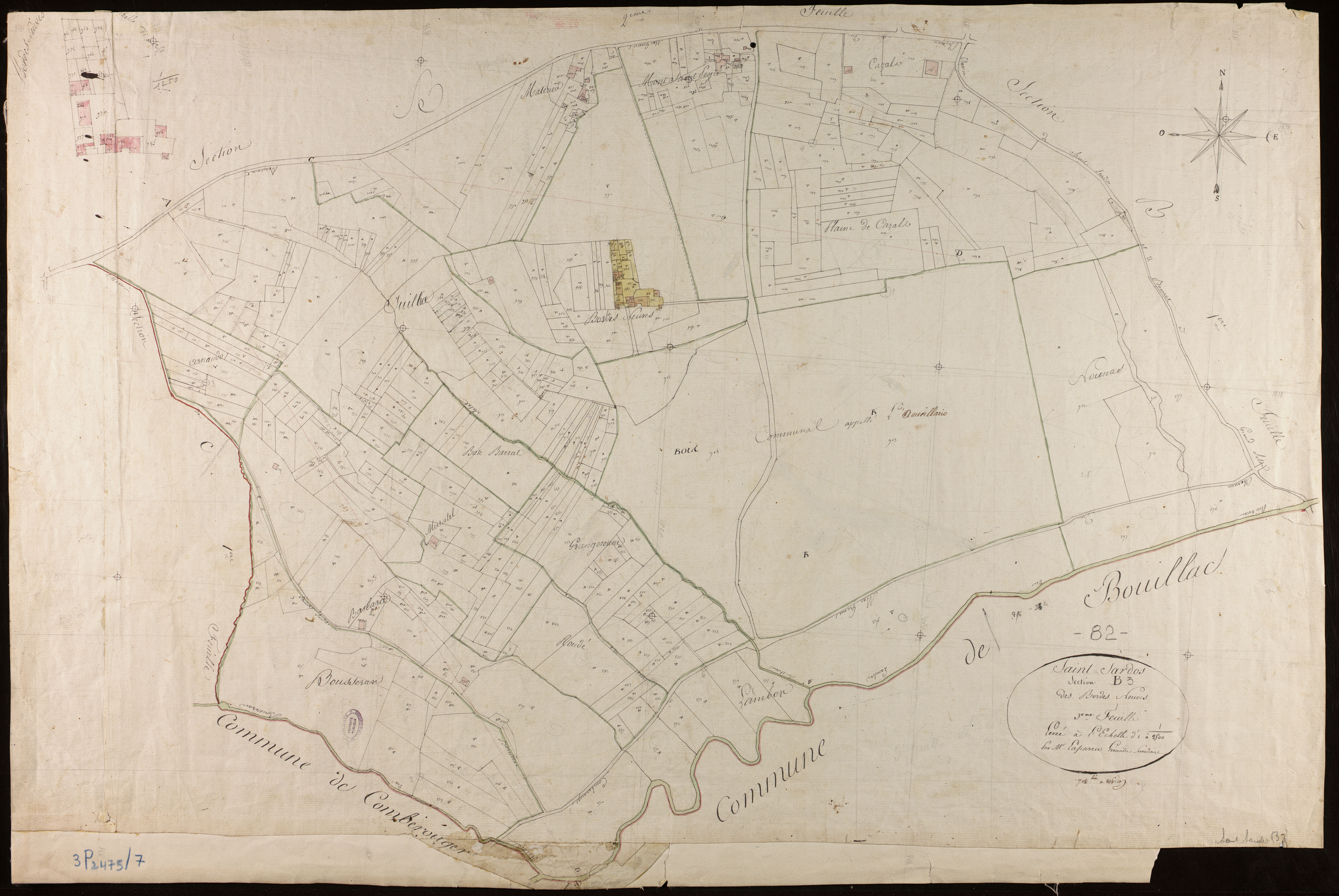 Saint-Sardos - Section B - Les Bordes Neuves, 3e feuille