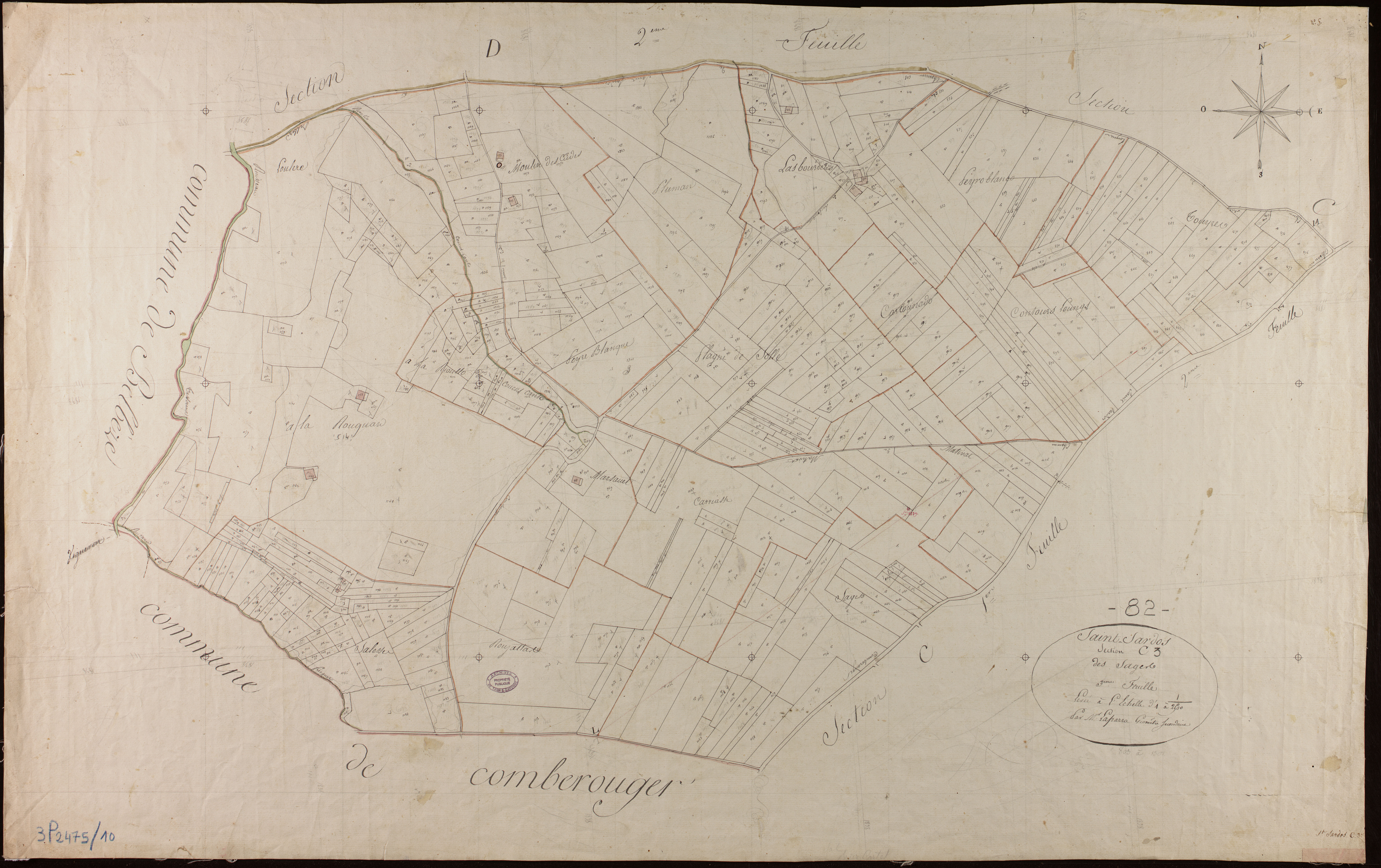 Saint-Sardos - Section C - Les Sages, 3e feuille
