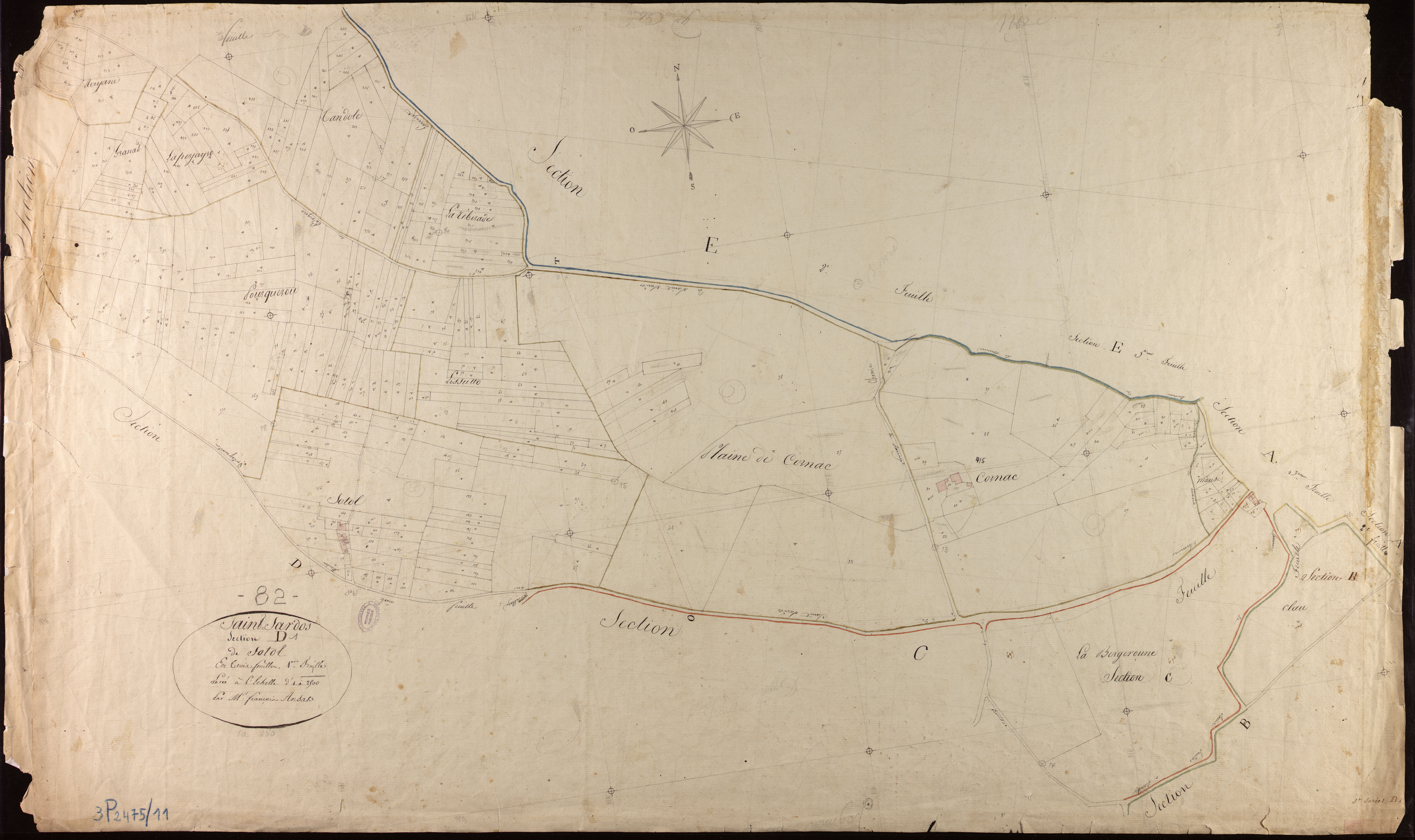 Saint-Sardos - Section D - Sotol, 1ère feuille