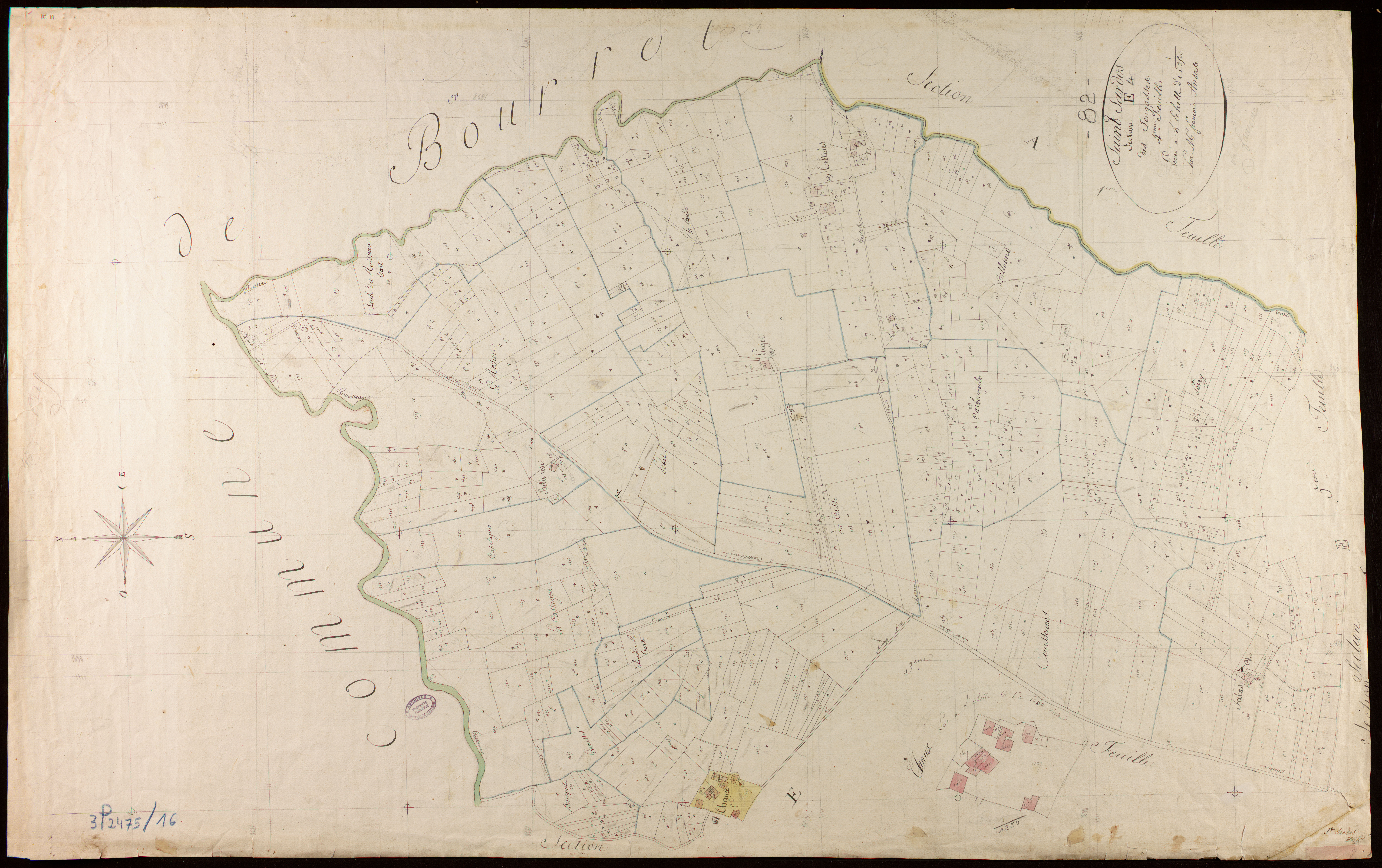 Saint-Sardos - Section E - Les Feugasses, 4e feuille