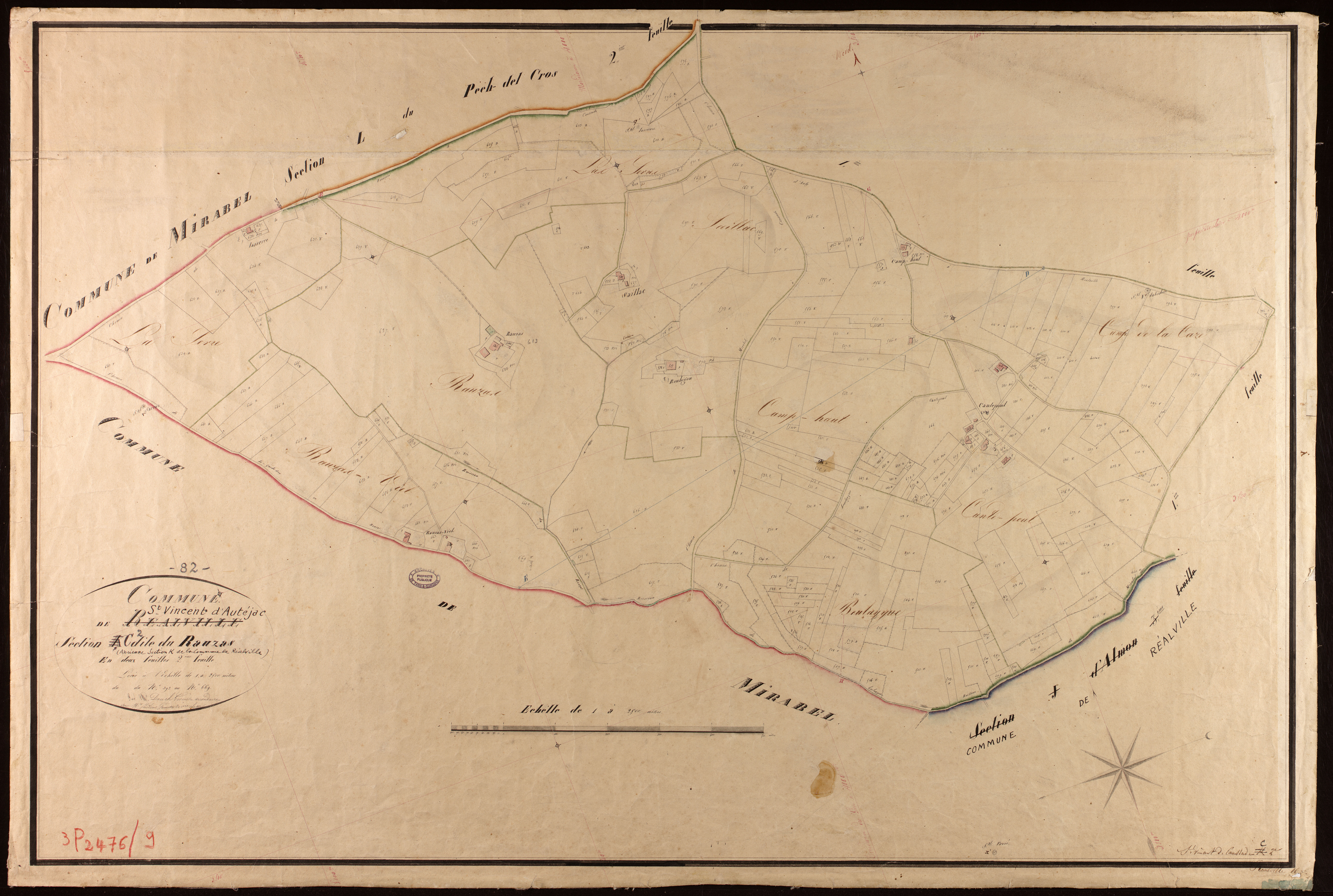 Saint-Vincent - Section C - Le Rauzas, 2e feuille