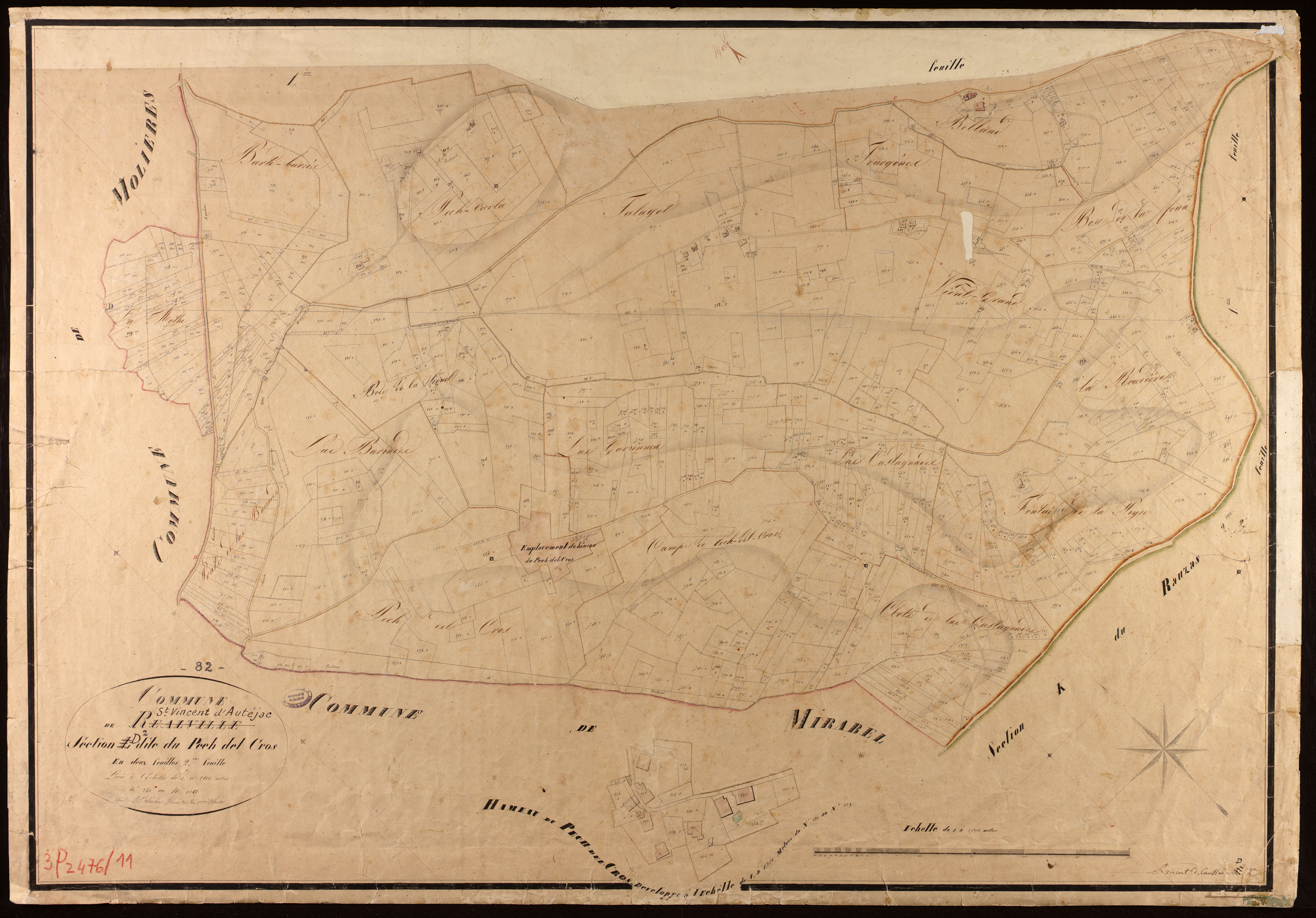 Saint-Vincent - Section D - Le Pech del Cros, 2e feuille
