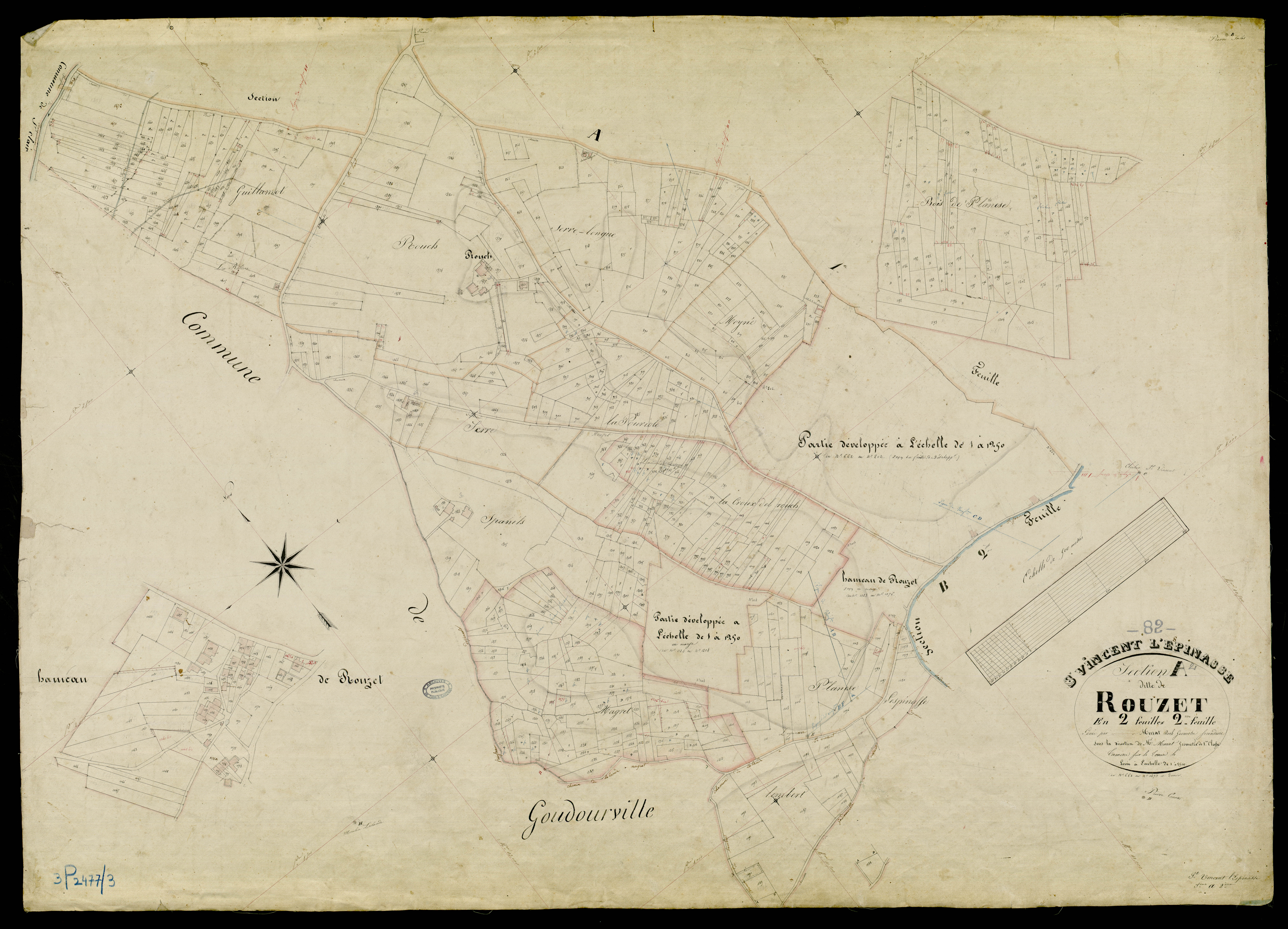 Saint-Vincent-Lespinasse - Section A - Le Rouzet, 2e feuille