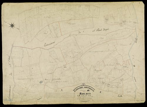 Saint-Vincent-Lespinasse - Section A - Le Rouzet, 1ère feuille