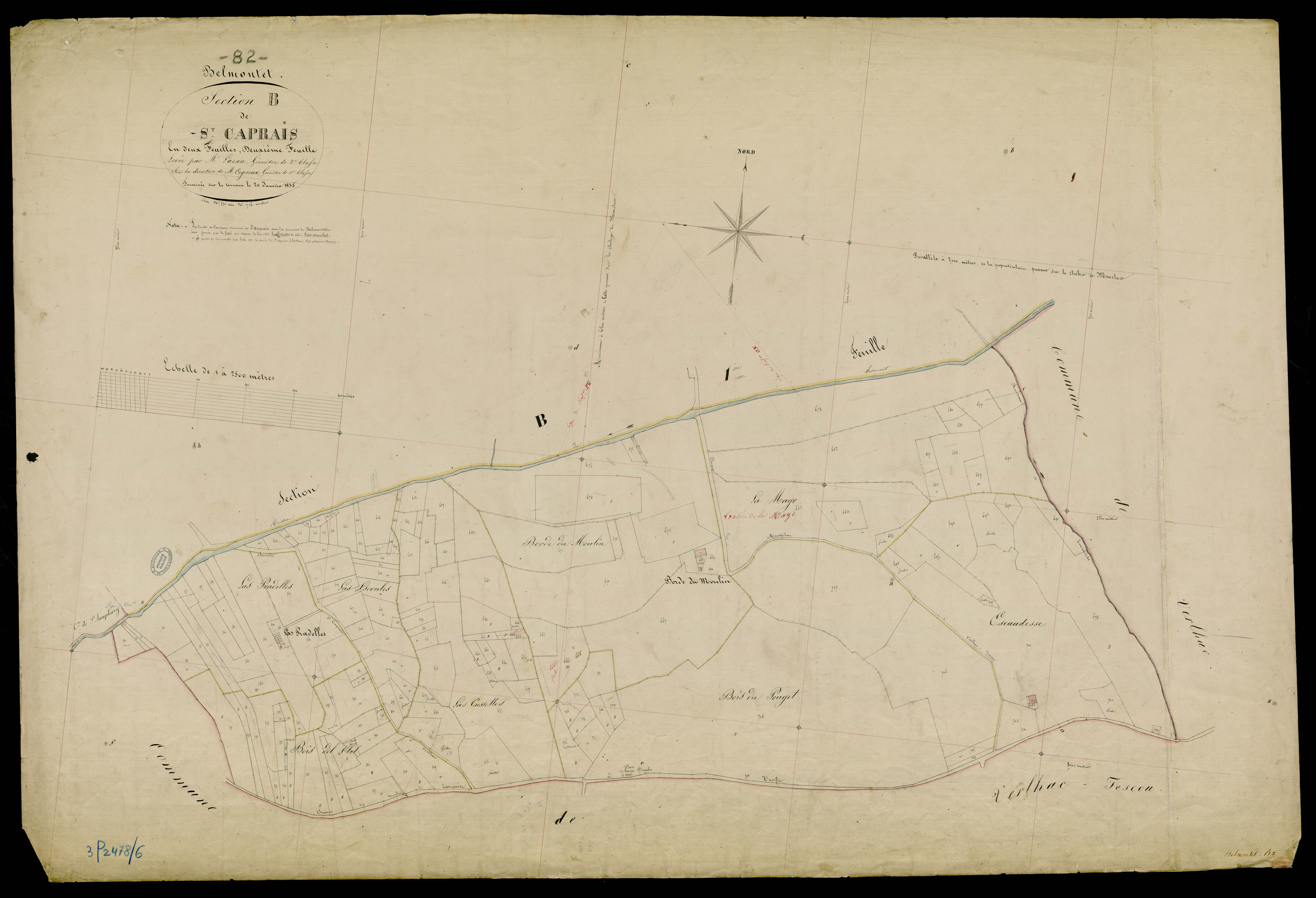 La Salvetat-Belmontet - Section B - Saint-Caprais, 2e feuille