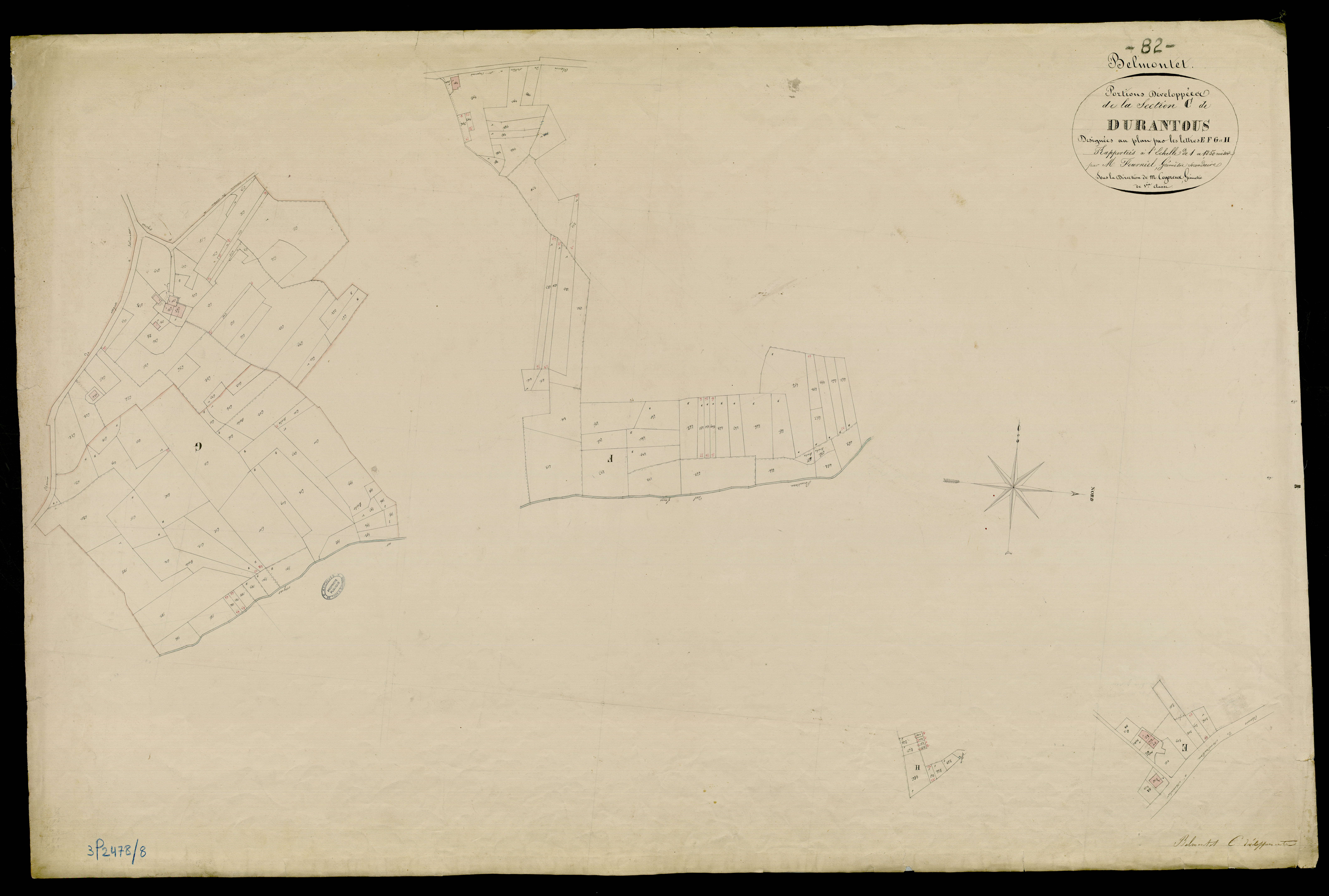 La Salvetat-Belmontet - Section C - Durantous, 1ère feuille : développement
