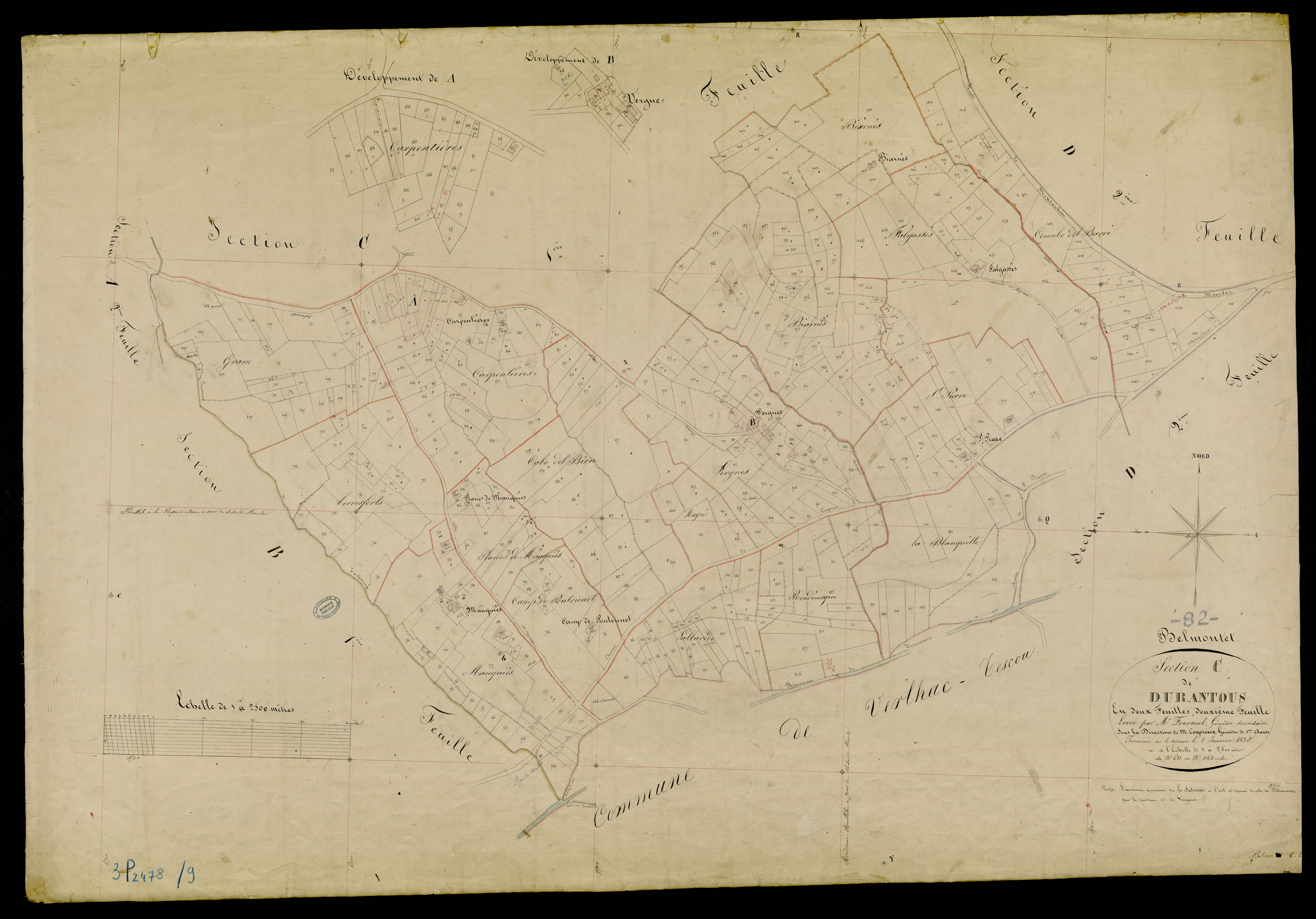 La Salvetat-Belmontet - Section C - Durantous, 2e feuille