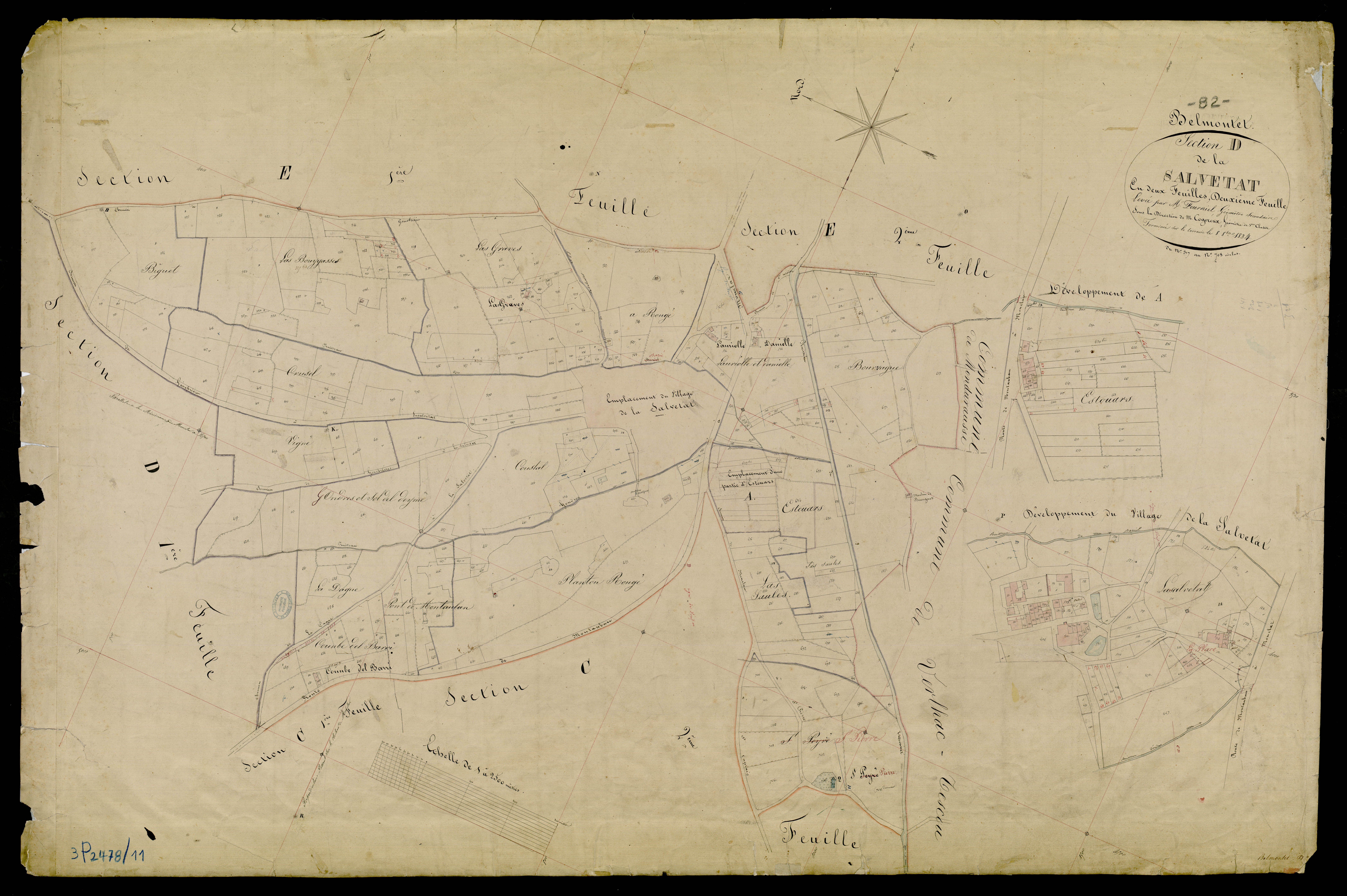 La Salvetat-Belmontet - Section D - La Salvetat, 2e feuille