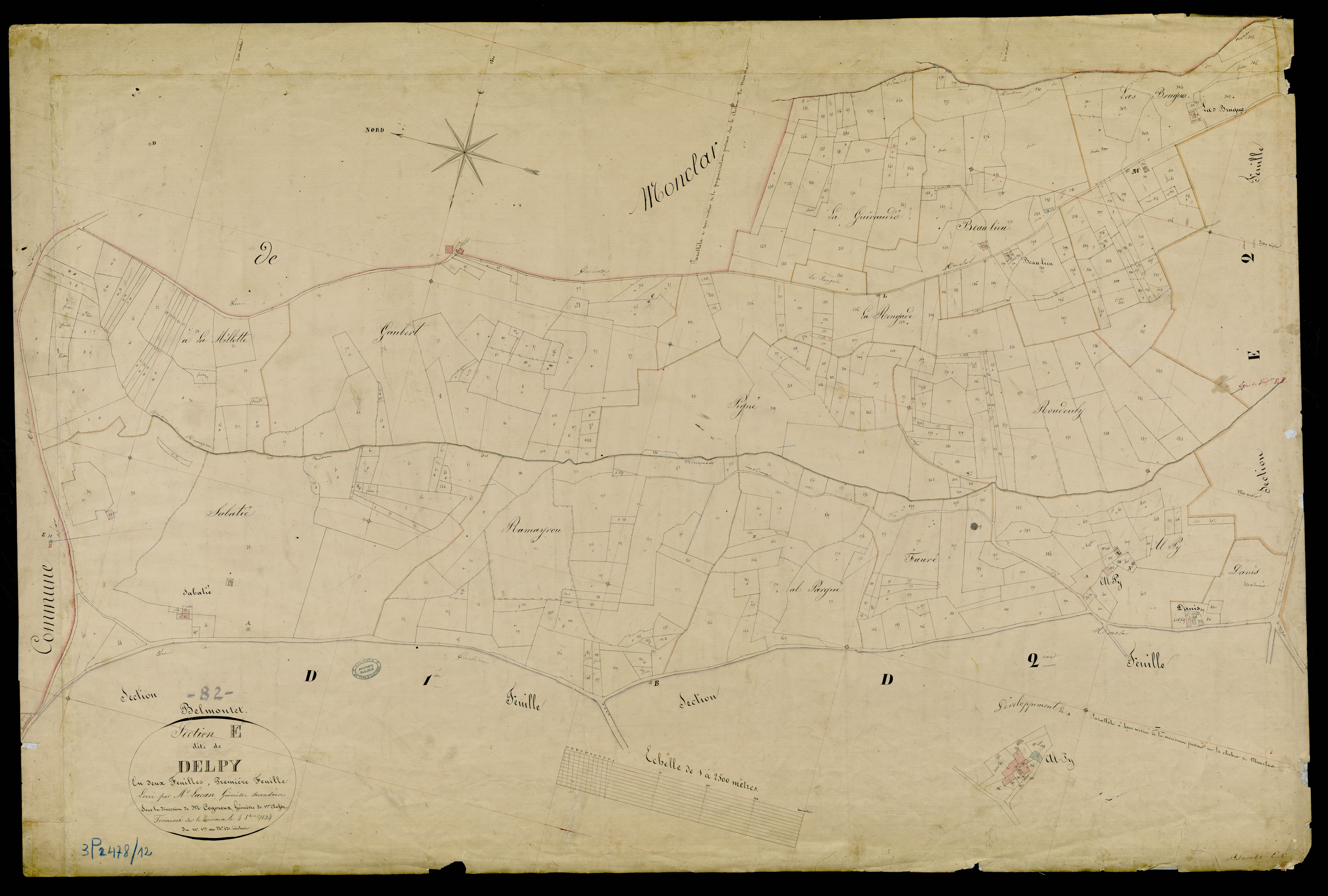 La Salvetat-Belmontet - Section E - Delpy, 1ère feuille