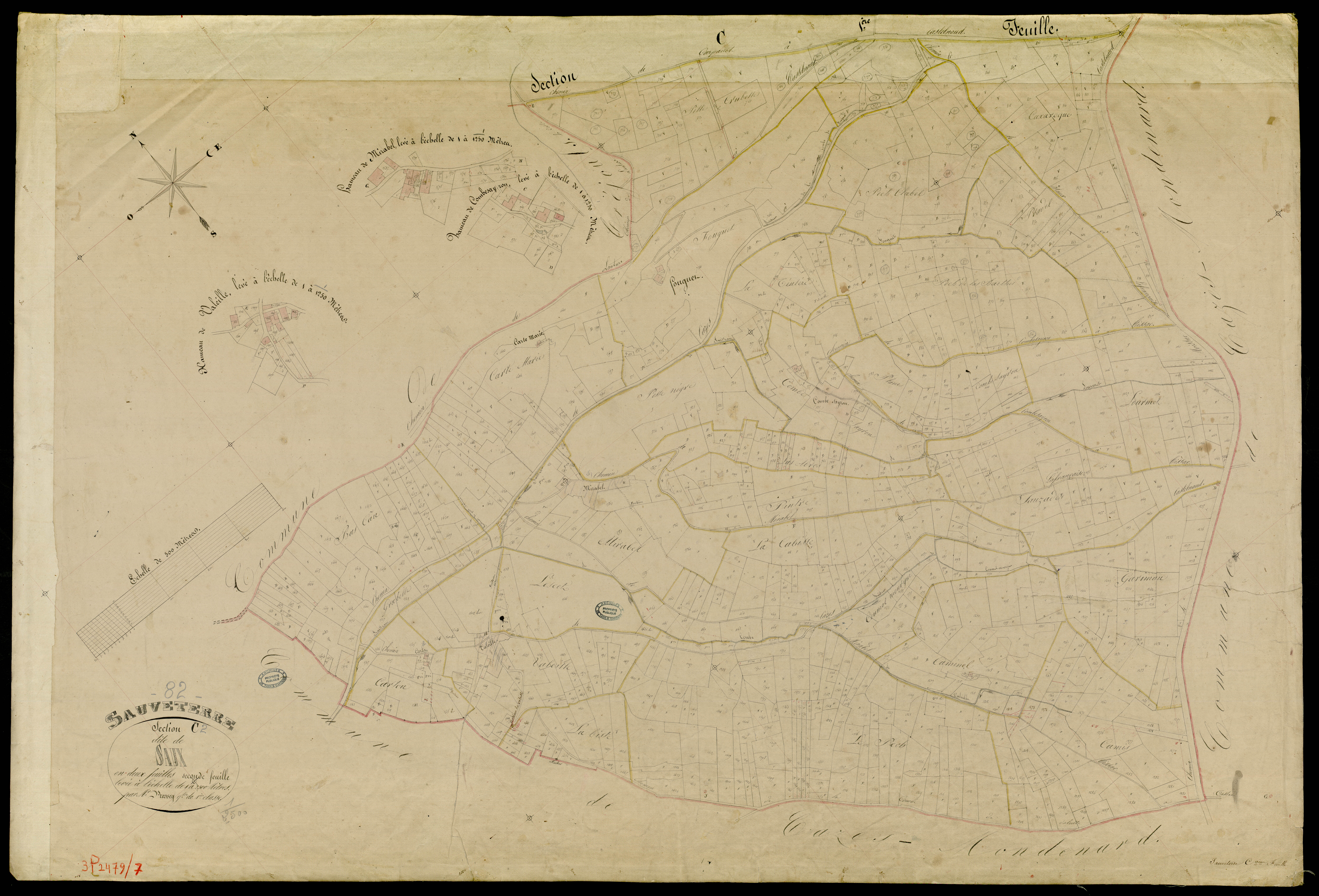 Sauveterre - Section C - Saux, 2e feuille