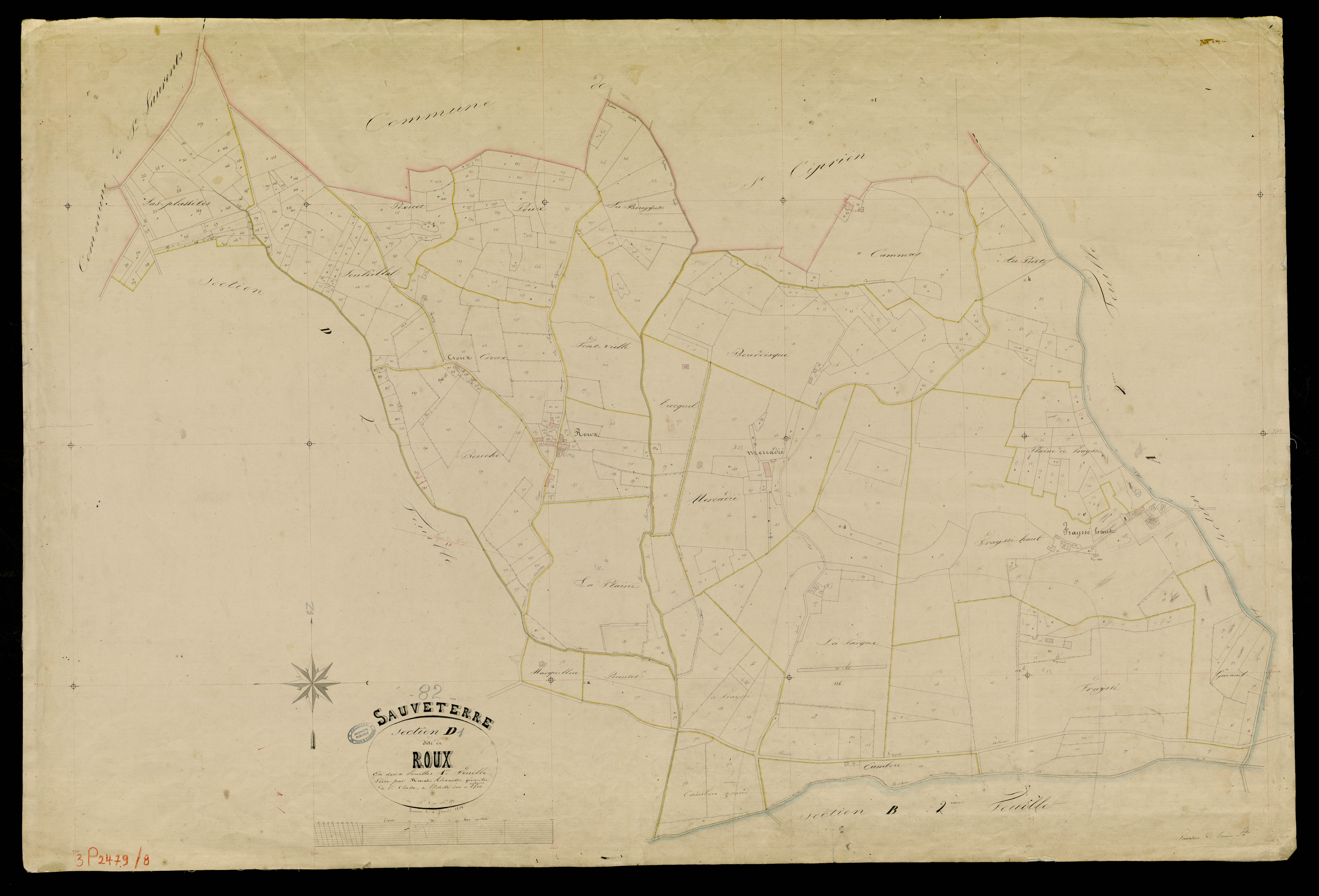 Sauveterre - Section D - Roux, 1ère feuille
