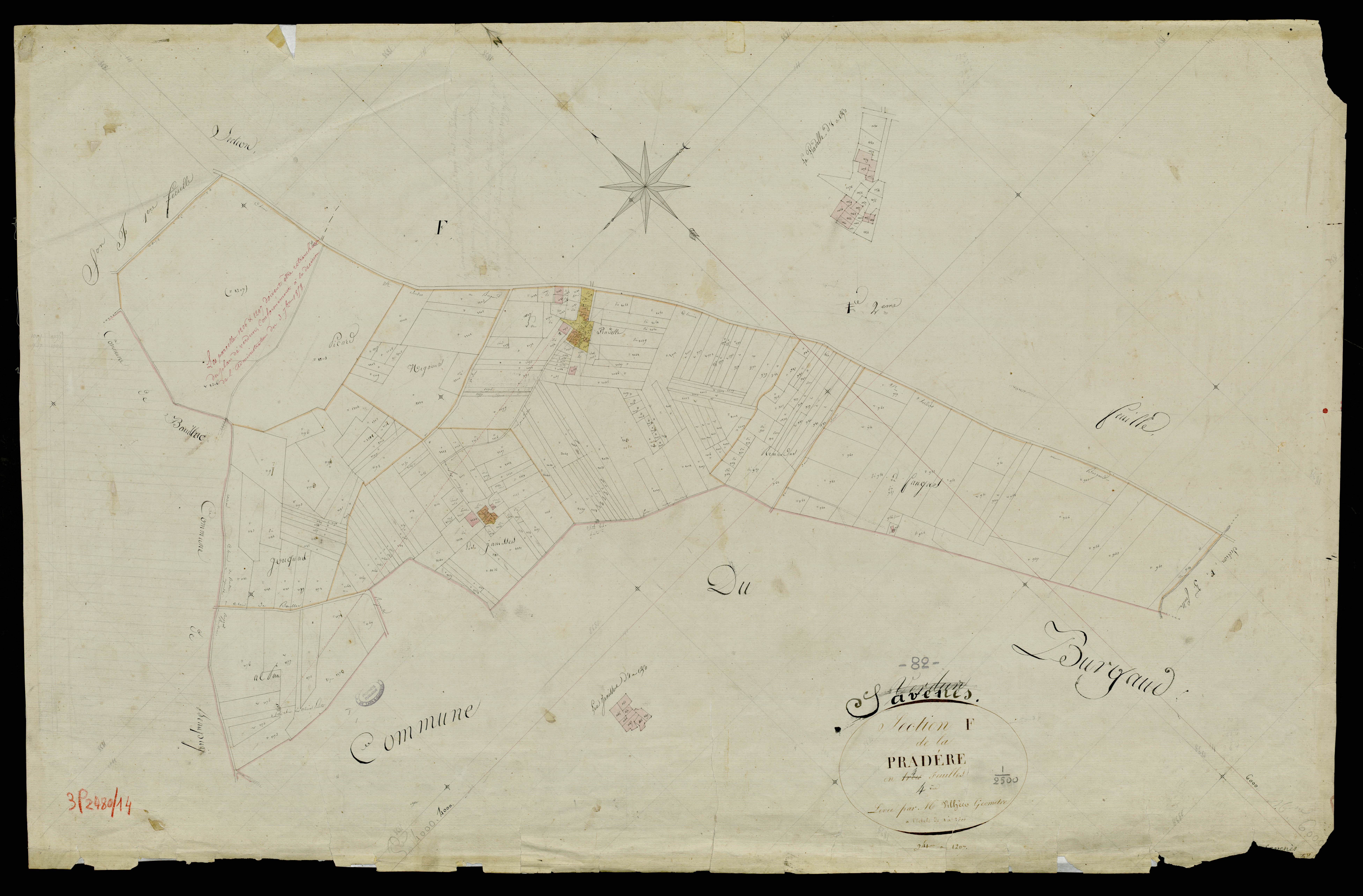 Savenès - Section F - La Pradère, 4e feuille