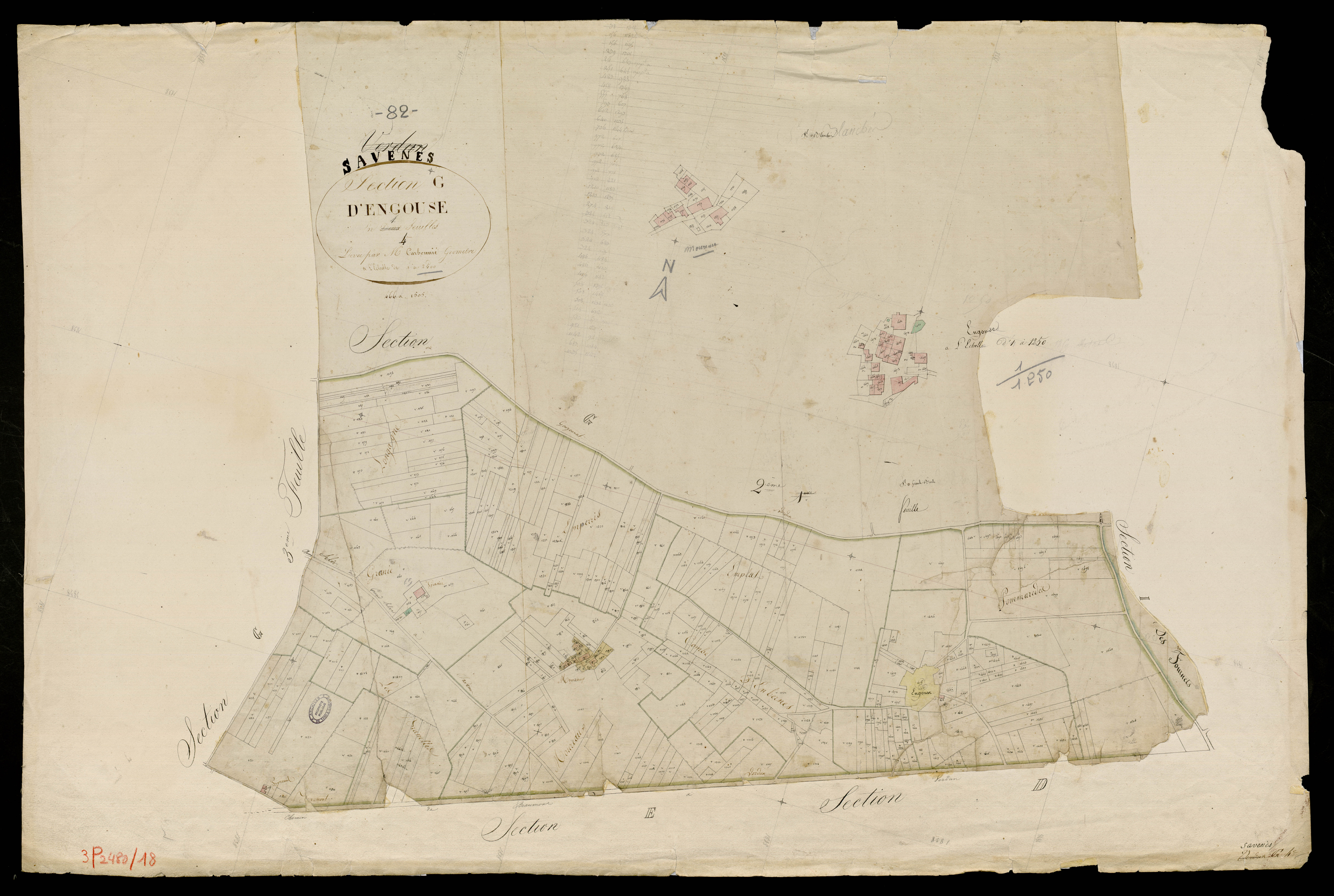 Savenès - Section G - Engouse, 4e feuille