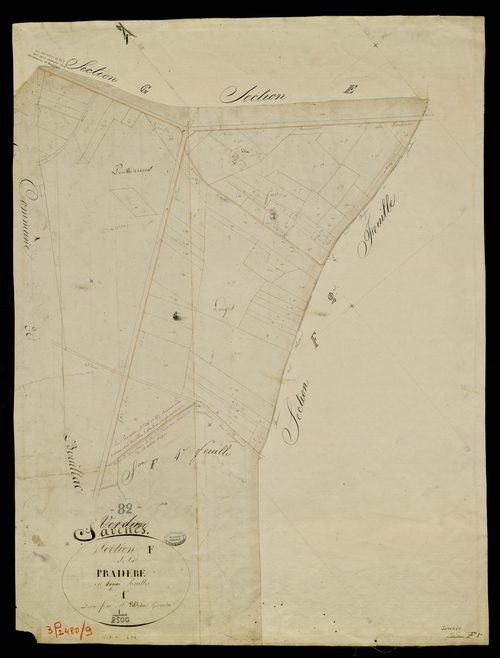 Savenès - Section F - La Pradère, 1ère feuille