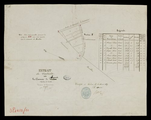 Savenès - Section F - La Pradère, 1ère feuille
