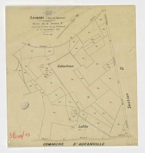 Savenès - Section F - La Pradère, 3e feuille