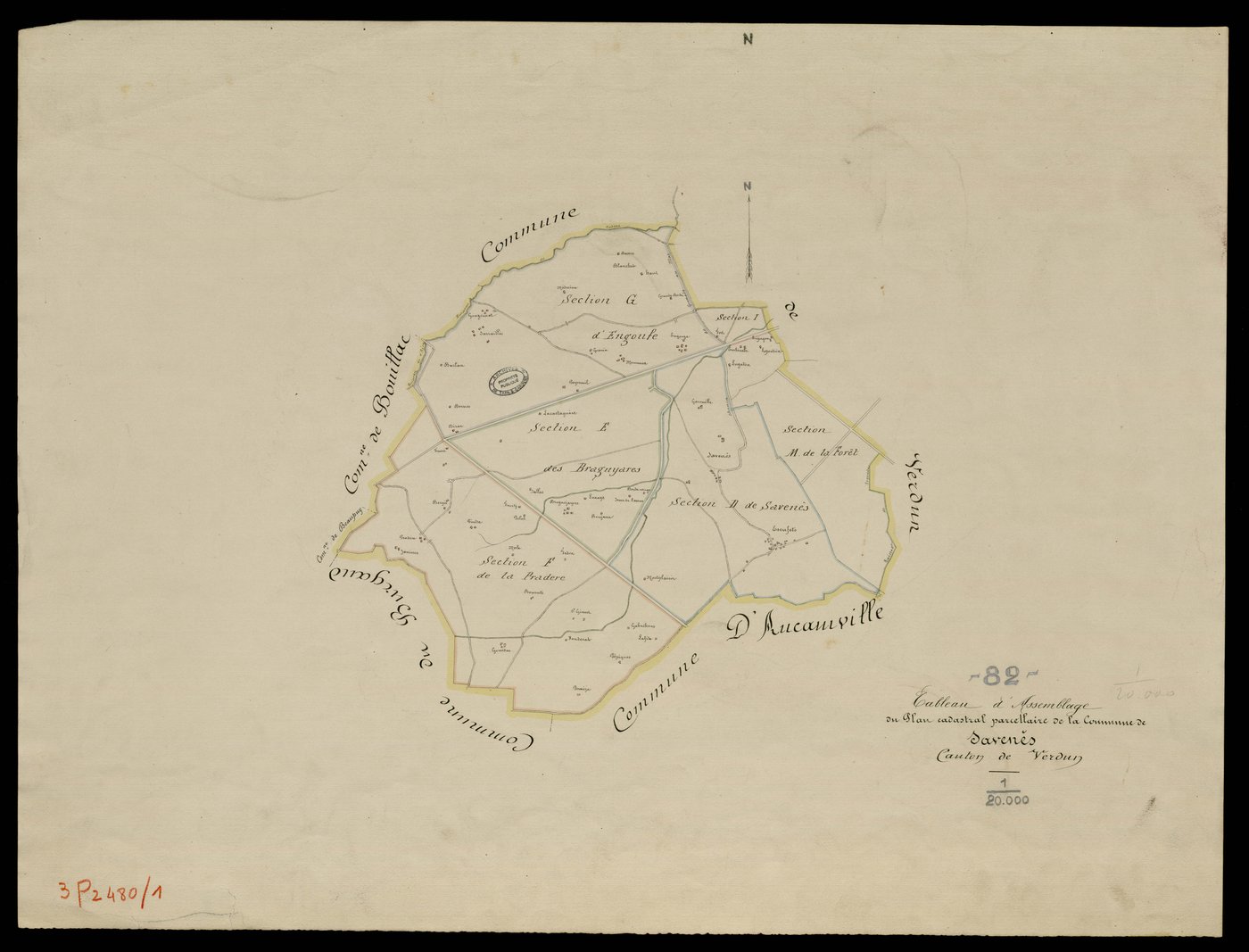 Savenès - Tableau d'assemblage