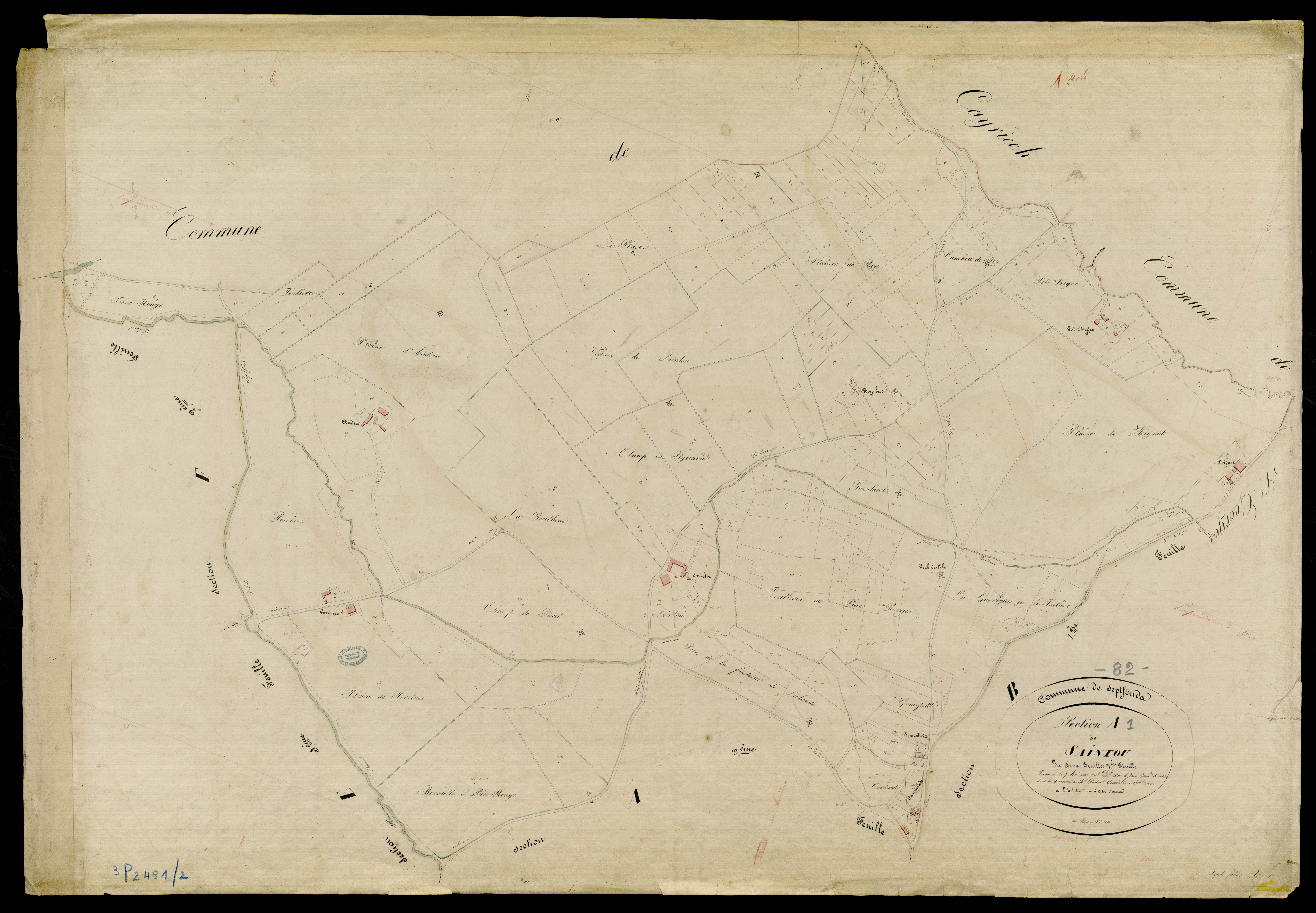 Septfonds - Section A - Saintou, 1ère feuille