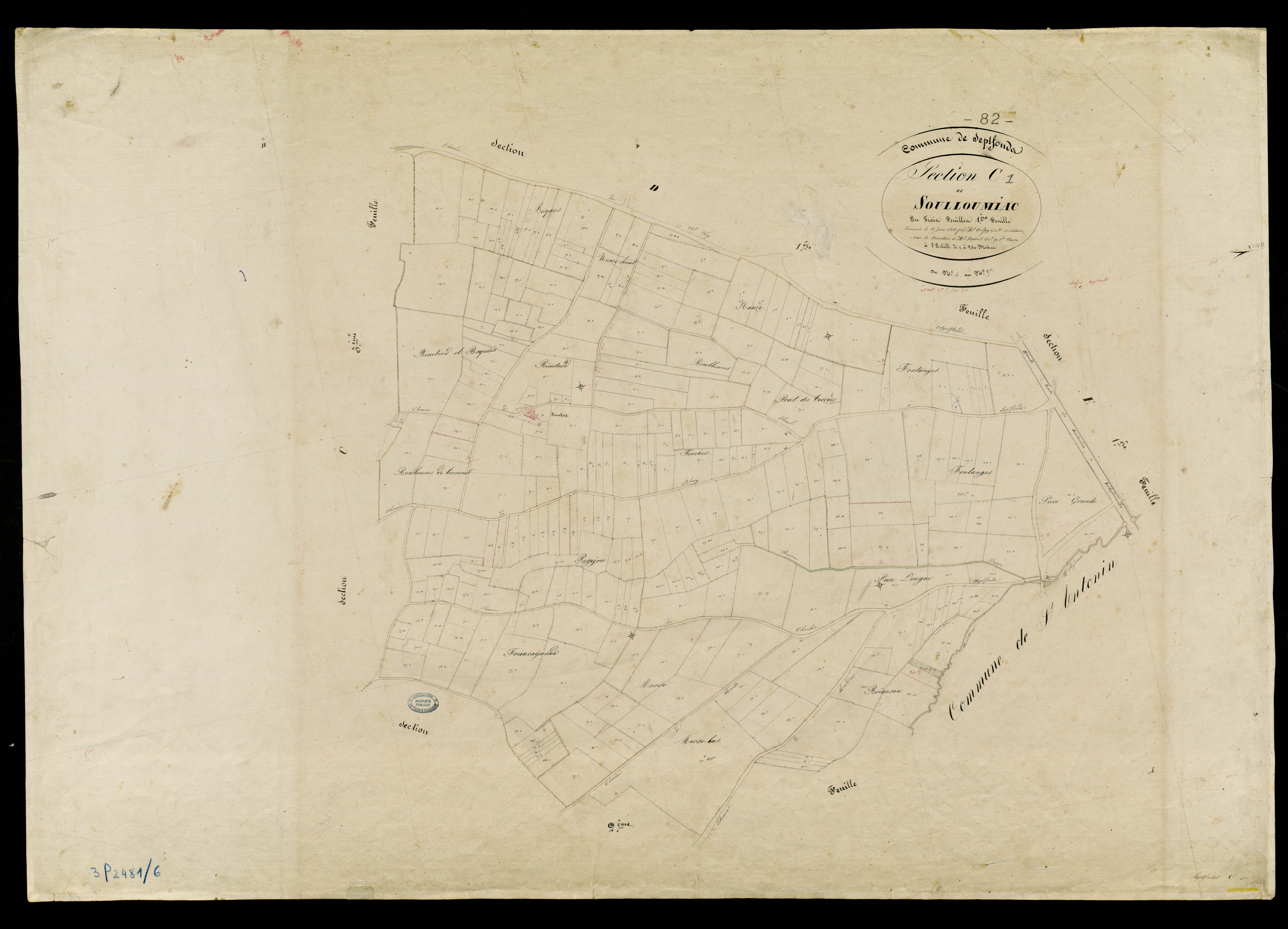Septfonds - Section C - Soulloumiac, 1ère feuille