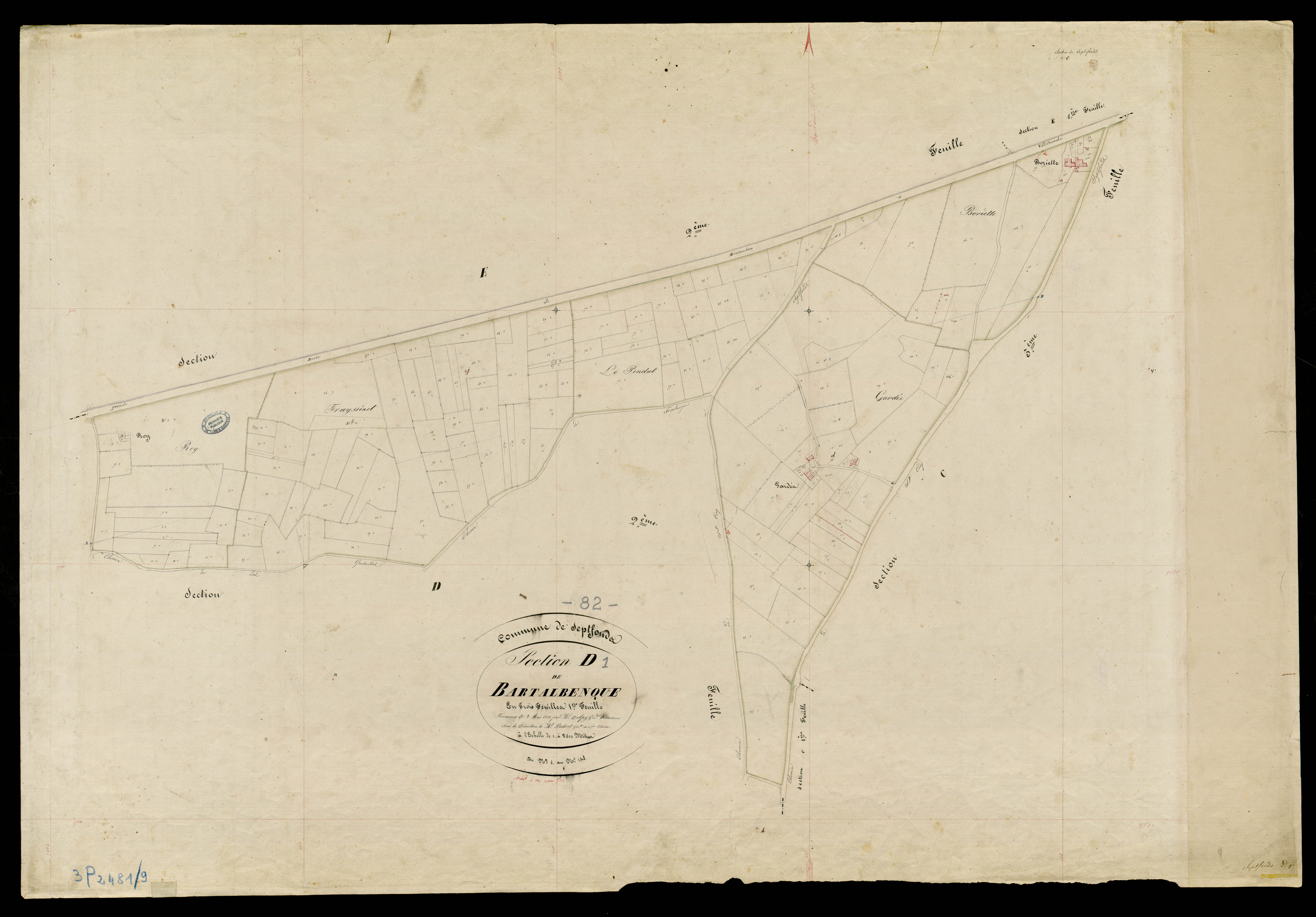 Septfonds - Section D - Bartalbenque, 1ère feuille
