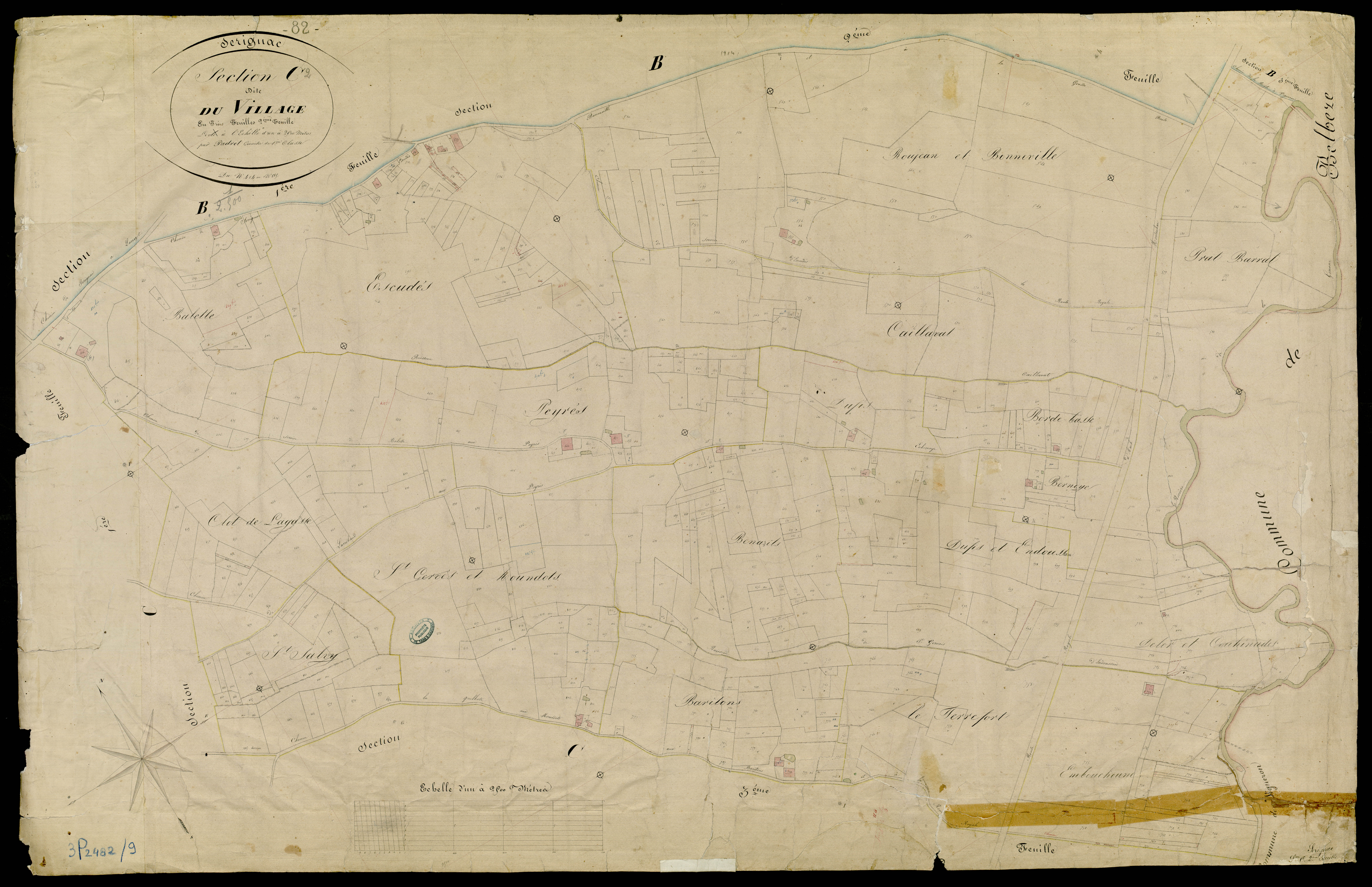 Sérignac - Section C - Le Village, 2e feuille