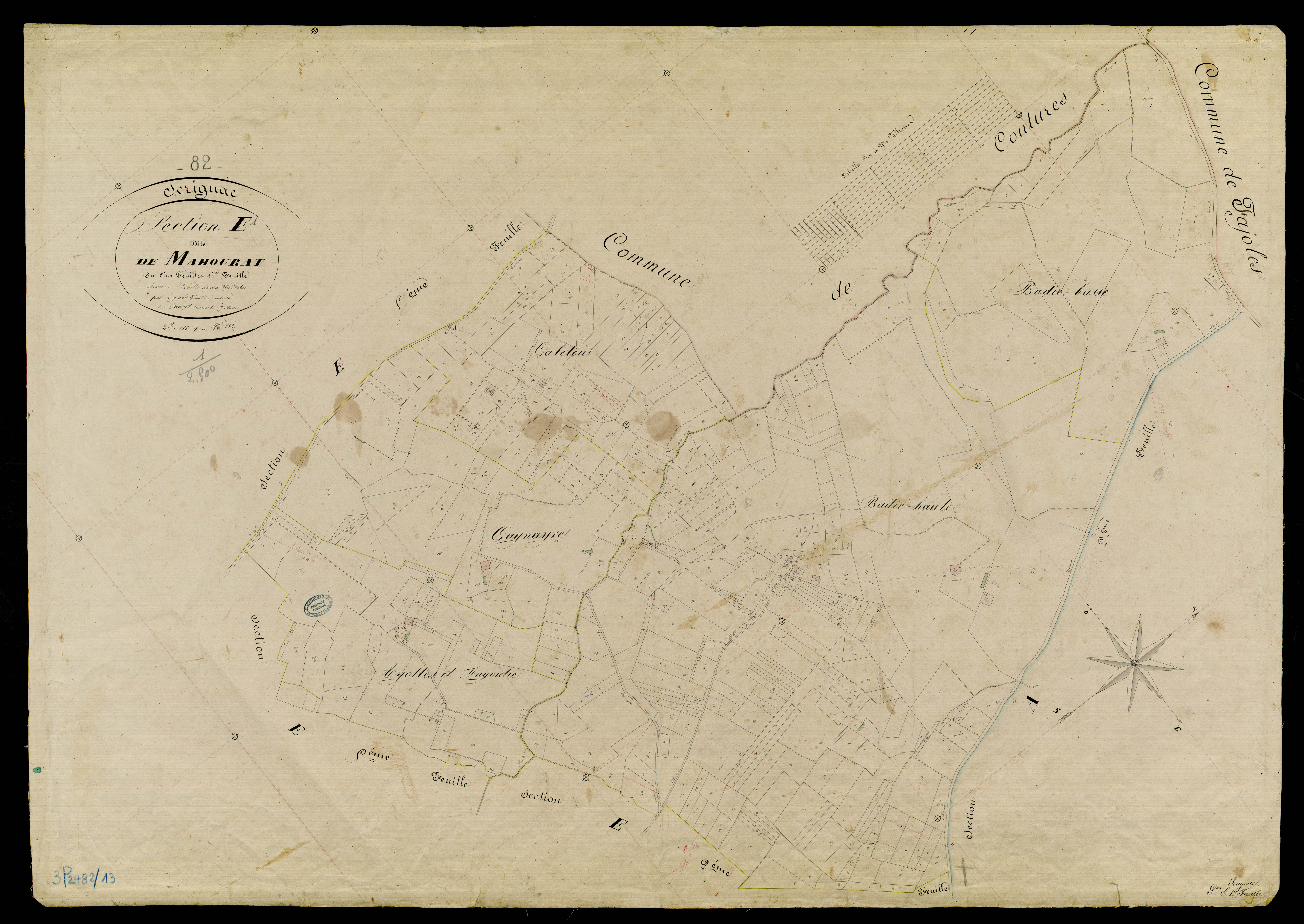 Sérignac - Section E - Mahourat, 1ère feuille