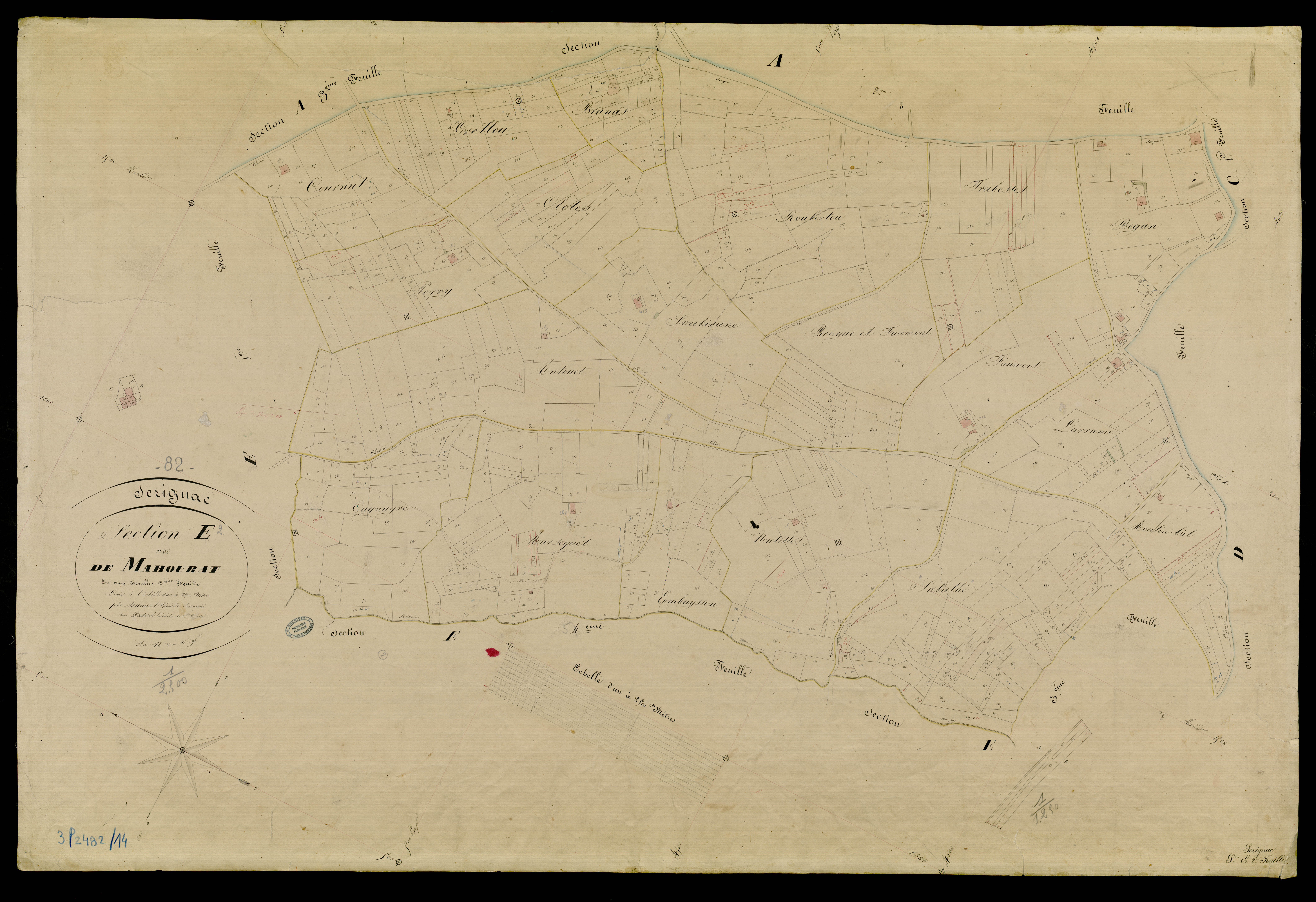 Sérignac - Section E - Mahourat, 2e feuille
