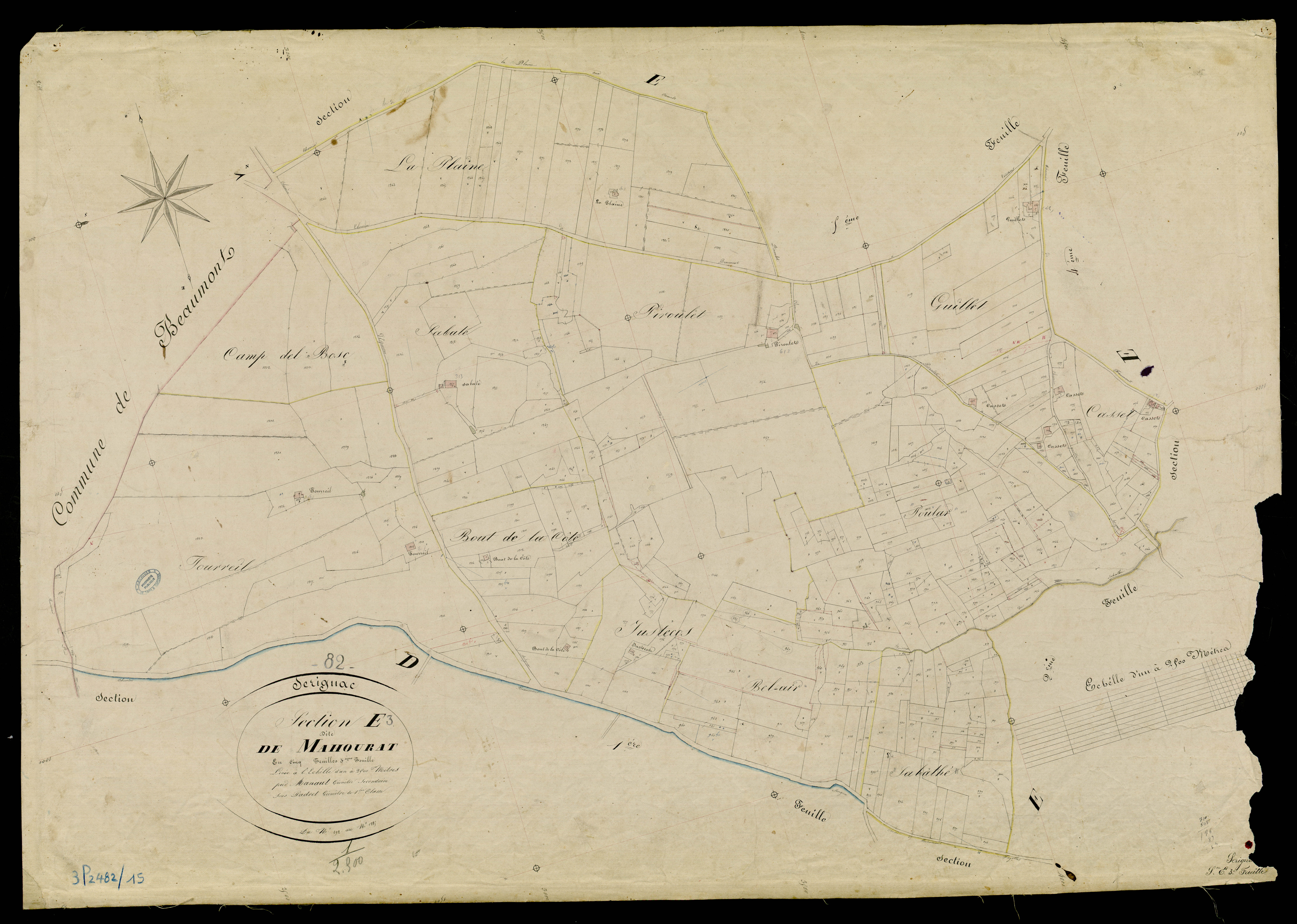 Sérignac - Section E - Mahourat, 3e feuille