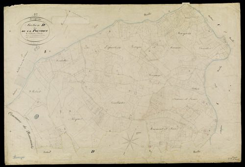 Sérignac - Section D - La Pousoque, 1ère feuille