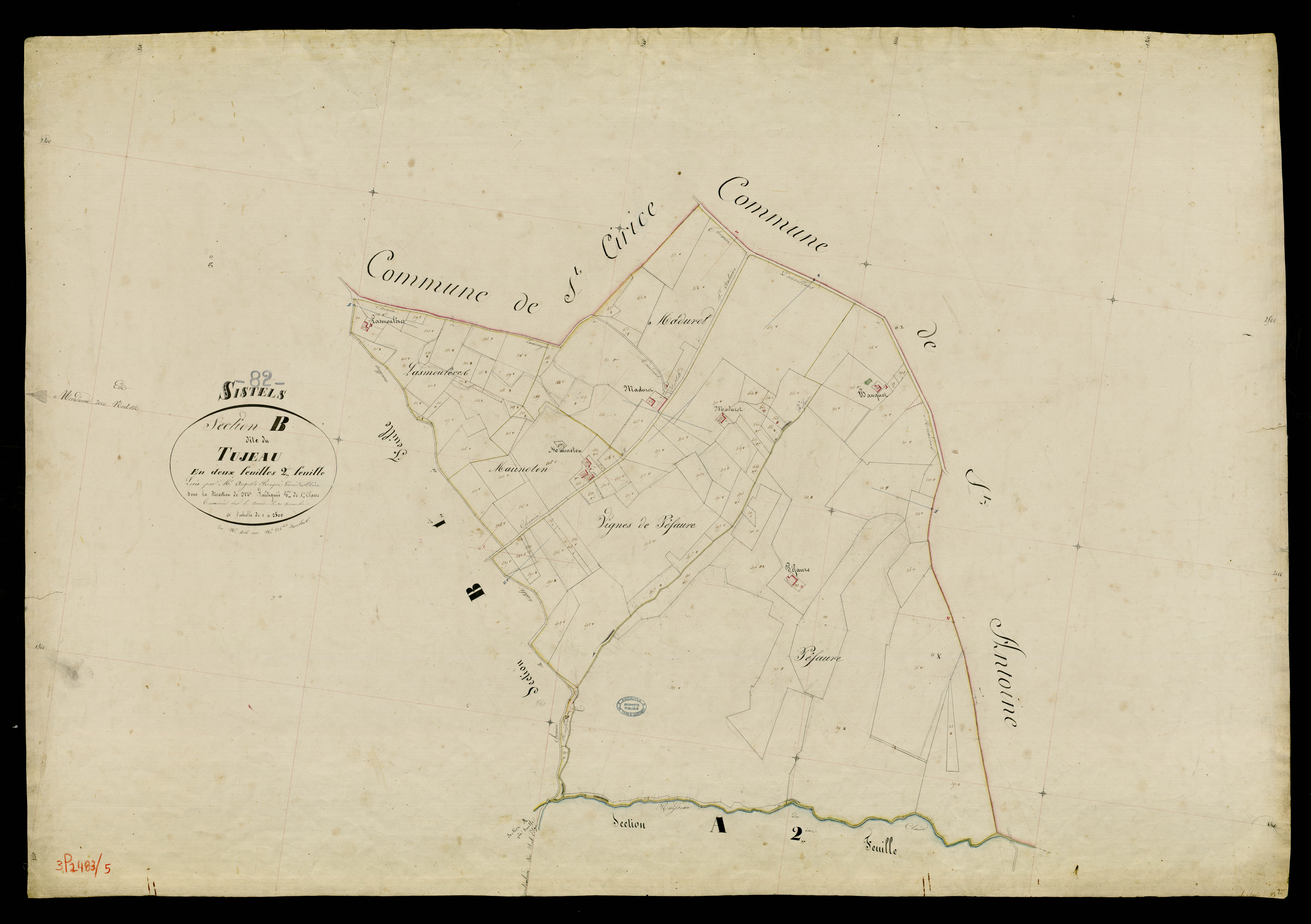 Sistels - Section B - Tujeau, 2e feuille