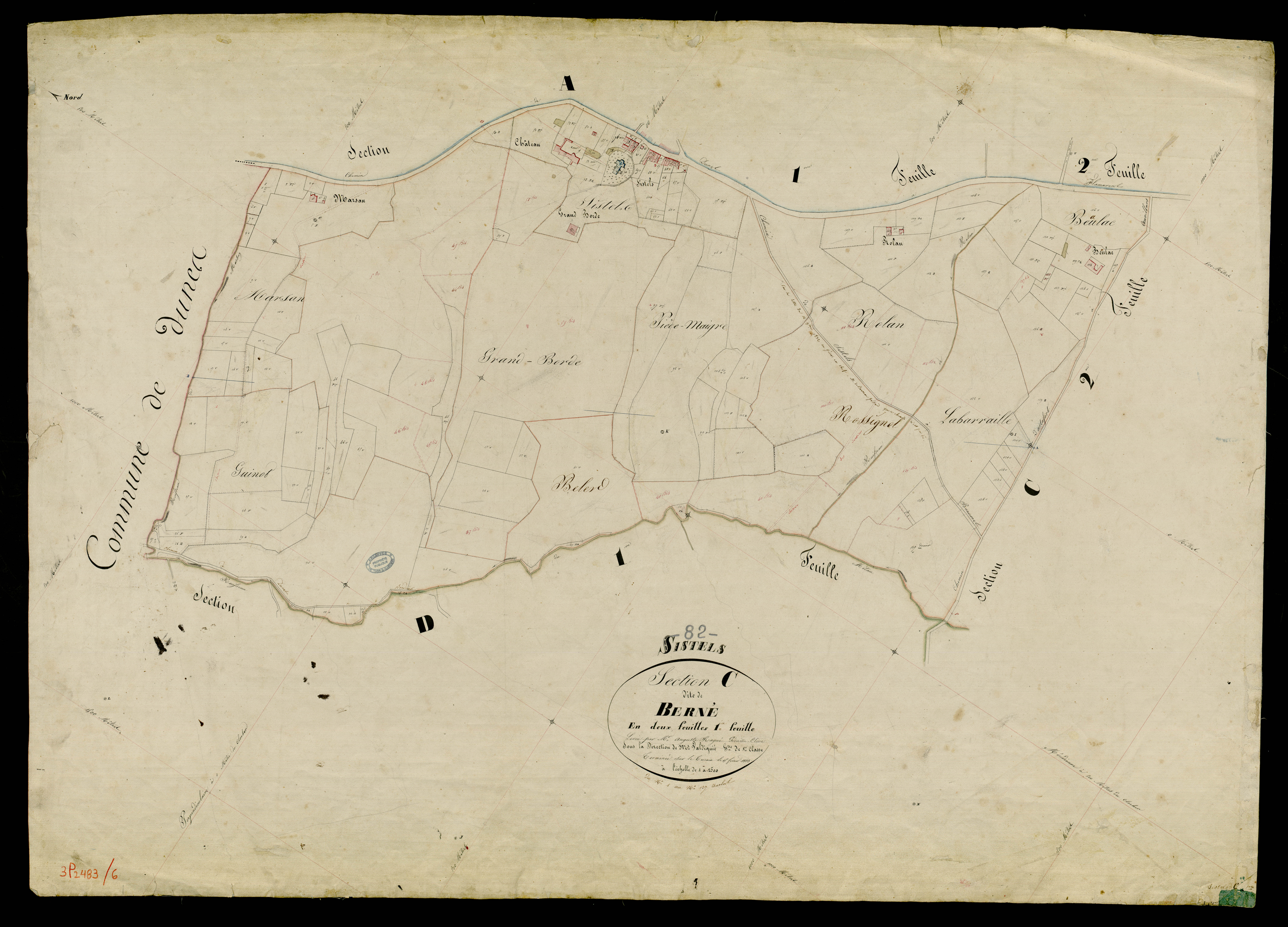 Sistels - Section C - Berné, 1ère feuille
