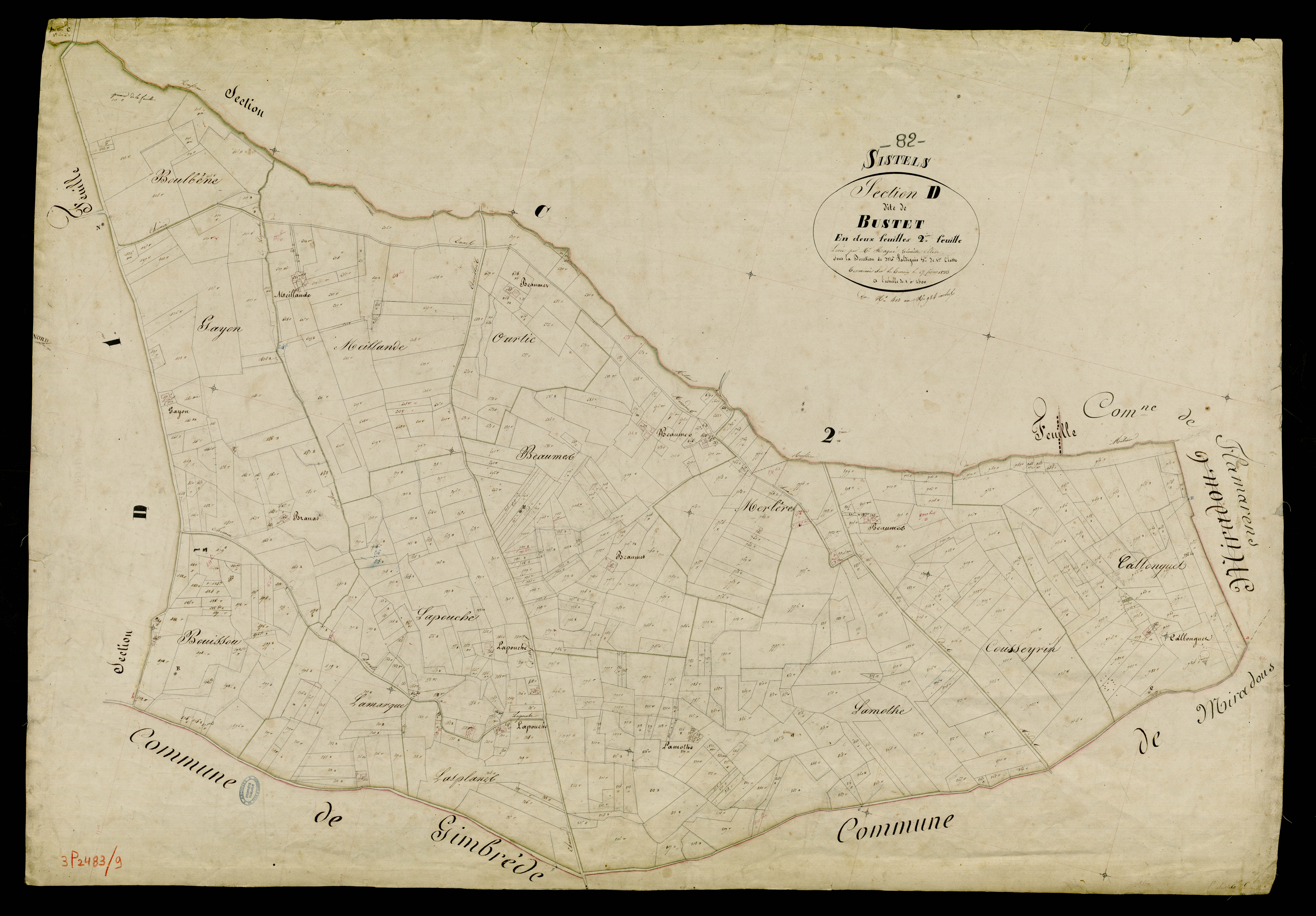 Sistels - Section D - Bustet, 2e feuille