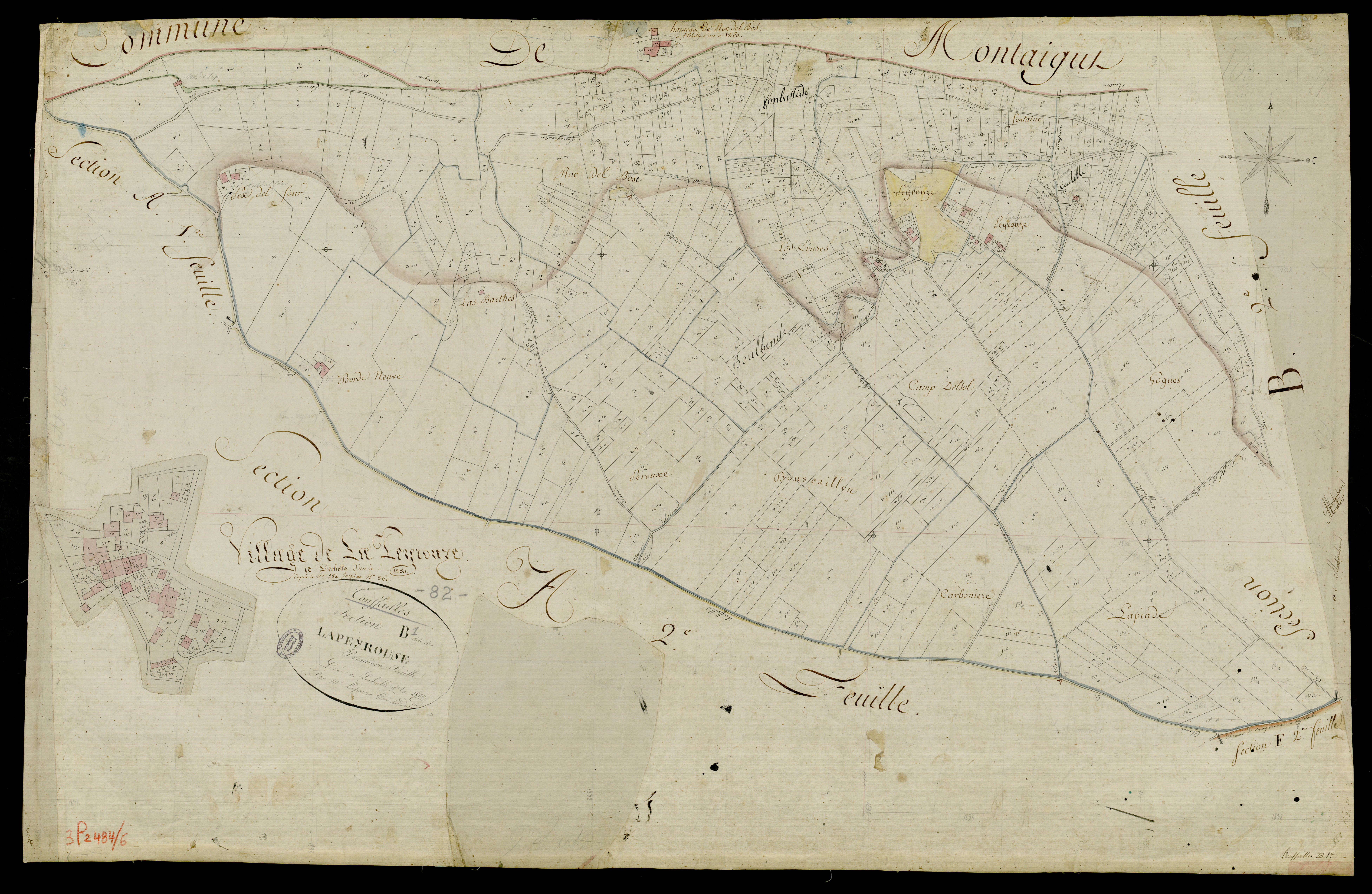 Touffailles - Section B - Lapeyrouse, 1ère feuille