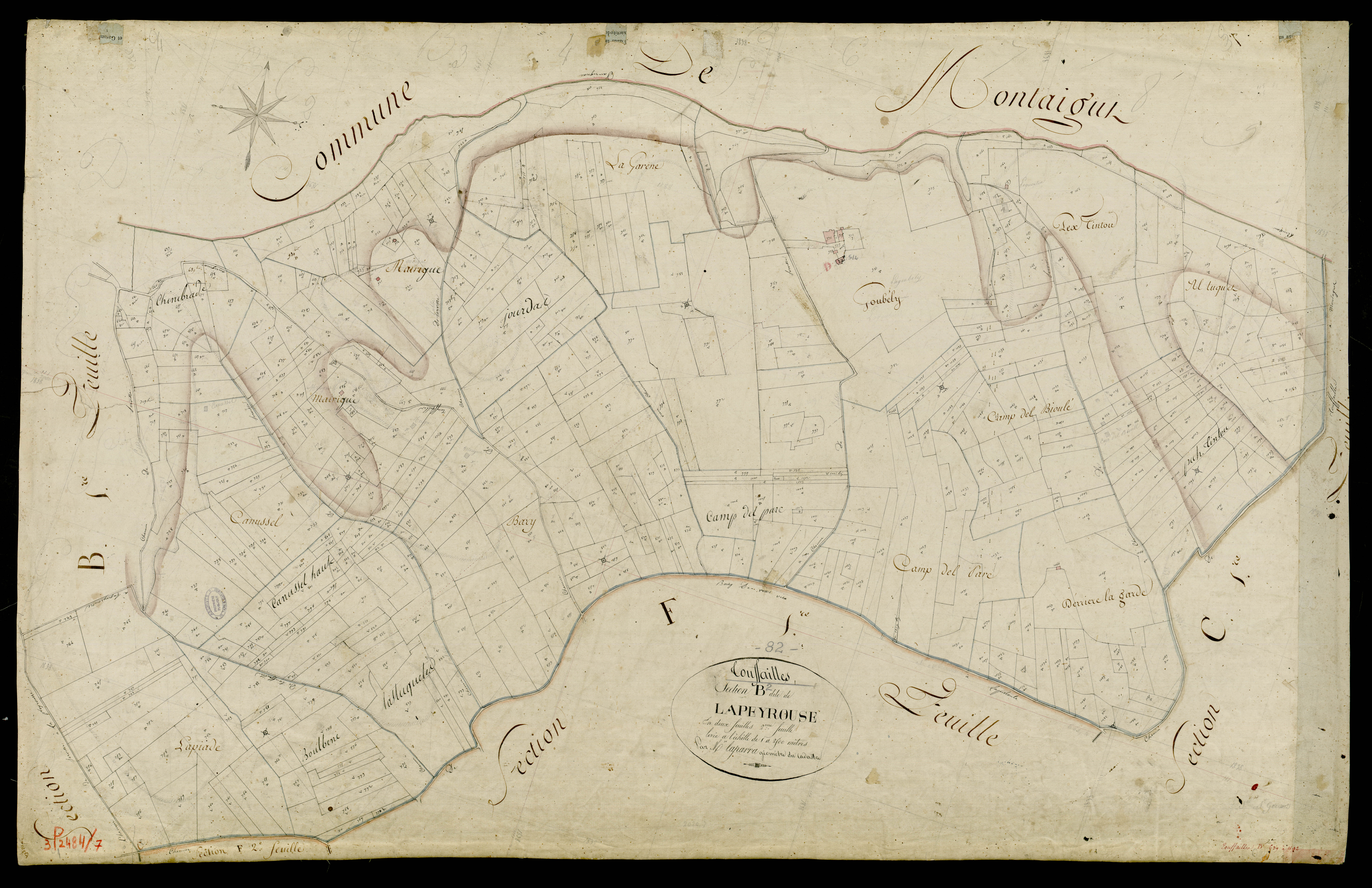 Touffailles - Section B - Lapeyrouse, 2e feuille