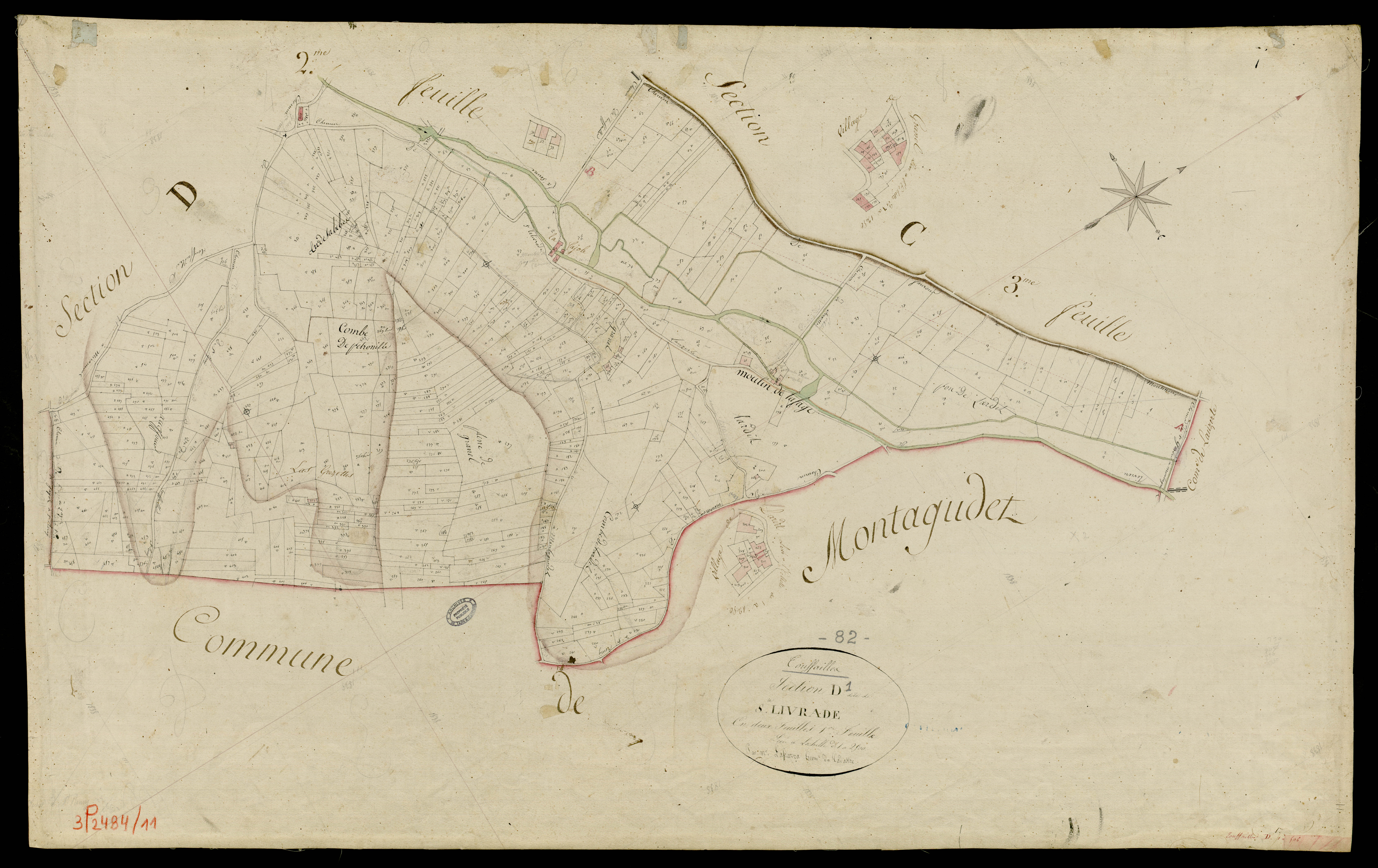 Touffailles - Section D - Sainte-Livrade, 1ère feuille