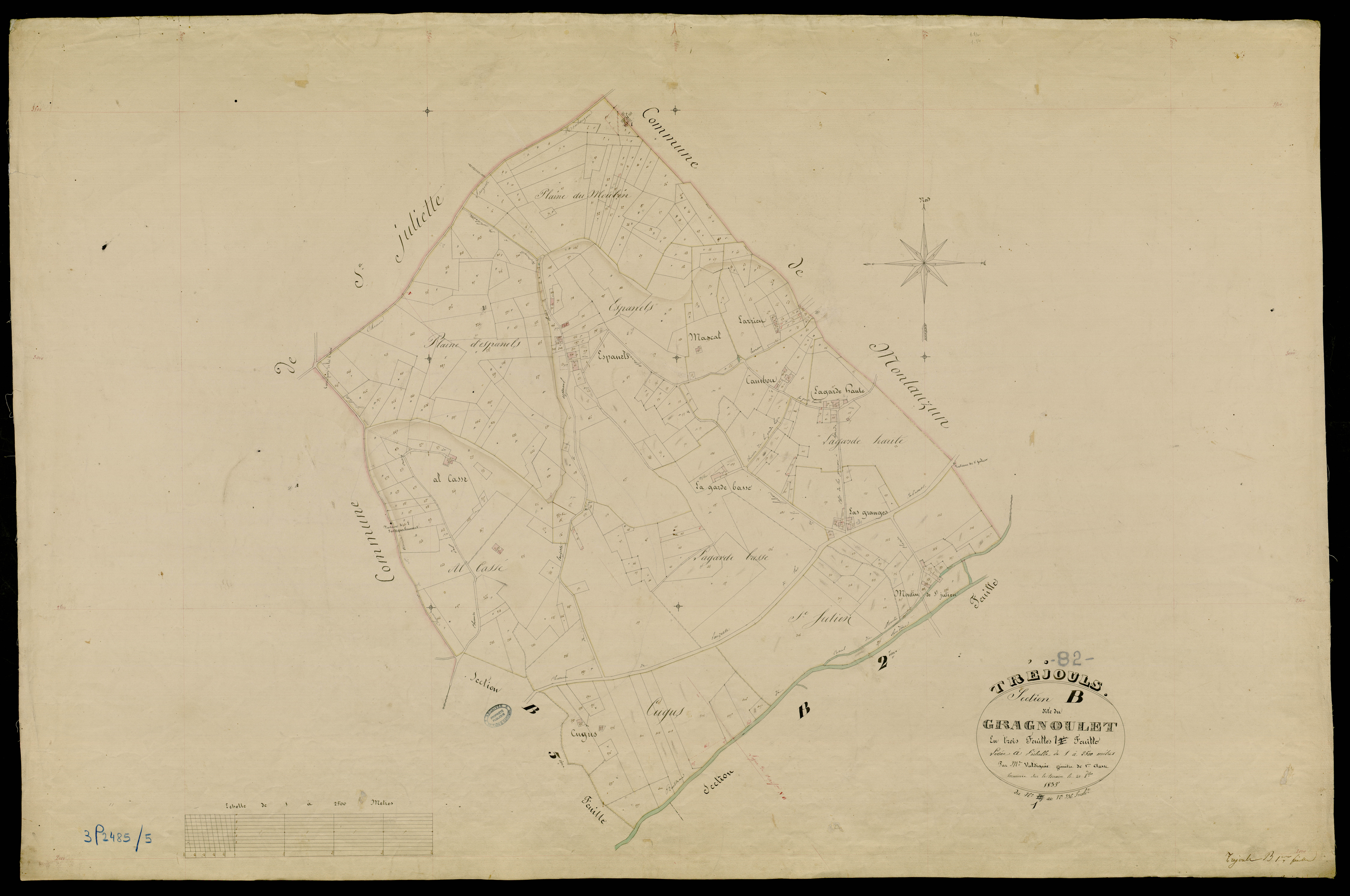 Tréjouls - Section B - Gragnoulet, 1ère feuille