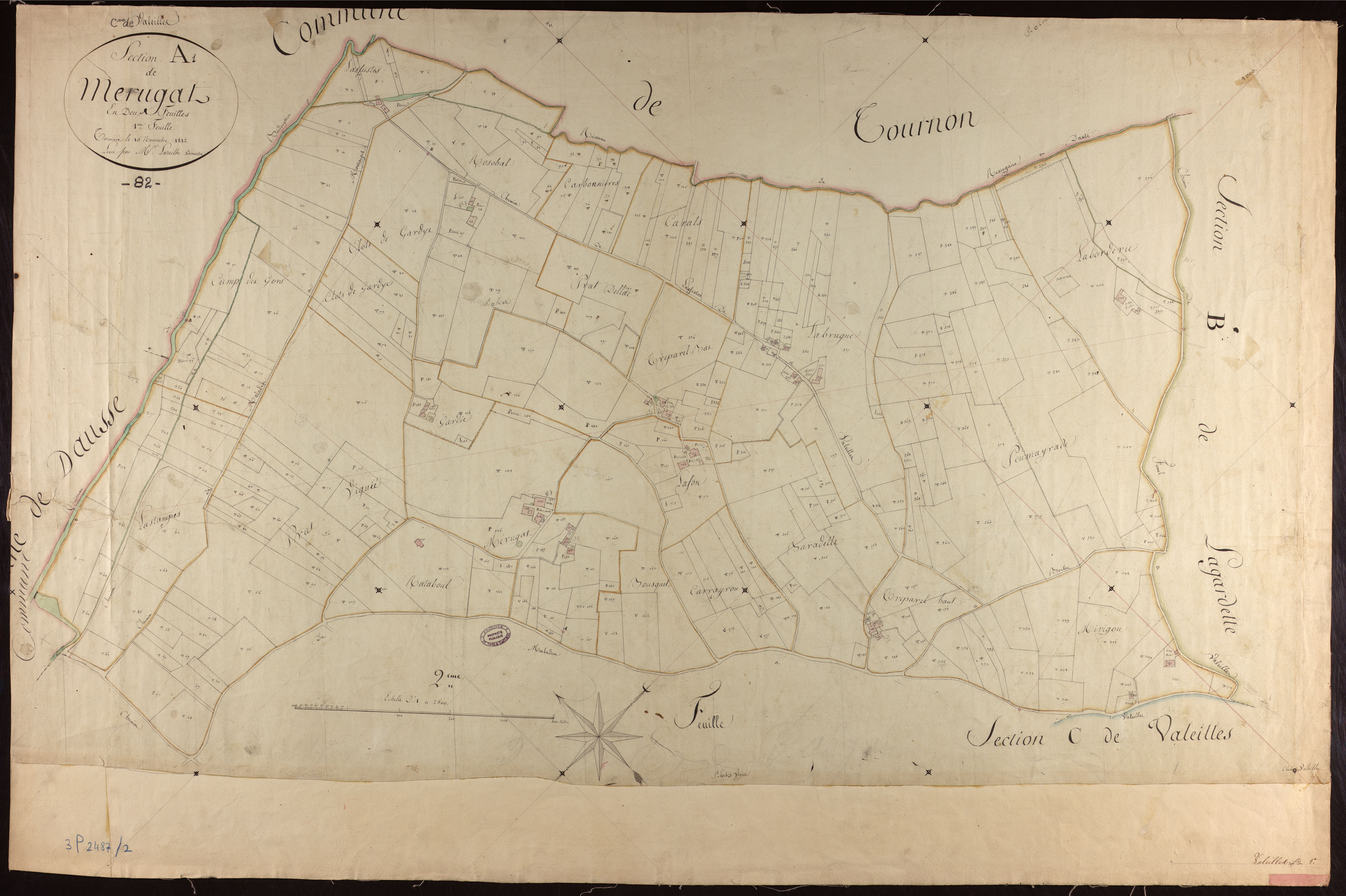Valeilles - Section A - Mérugat, 1ère feuille