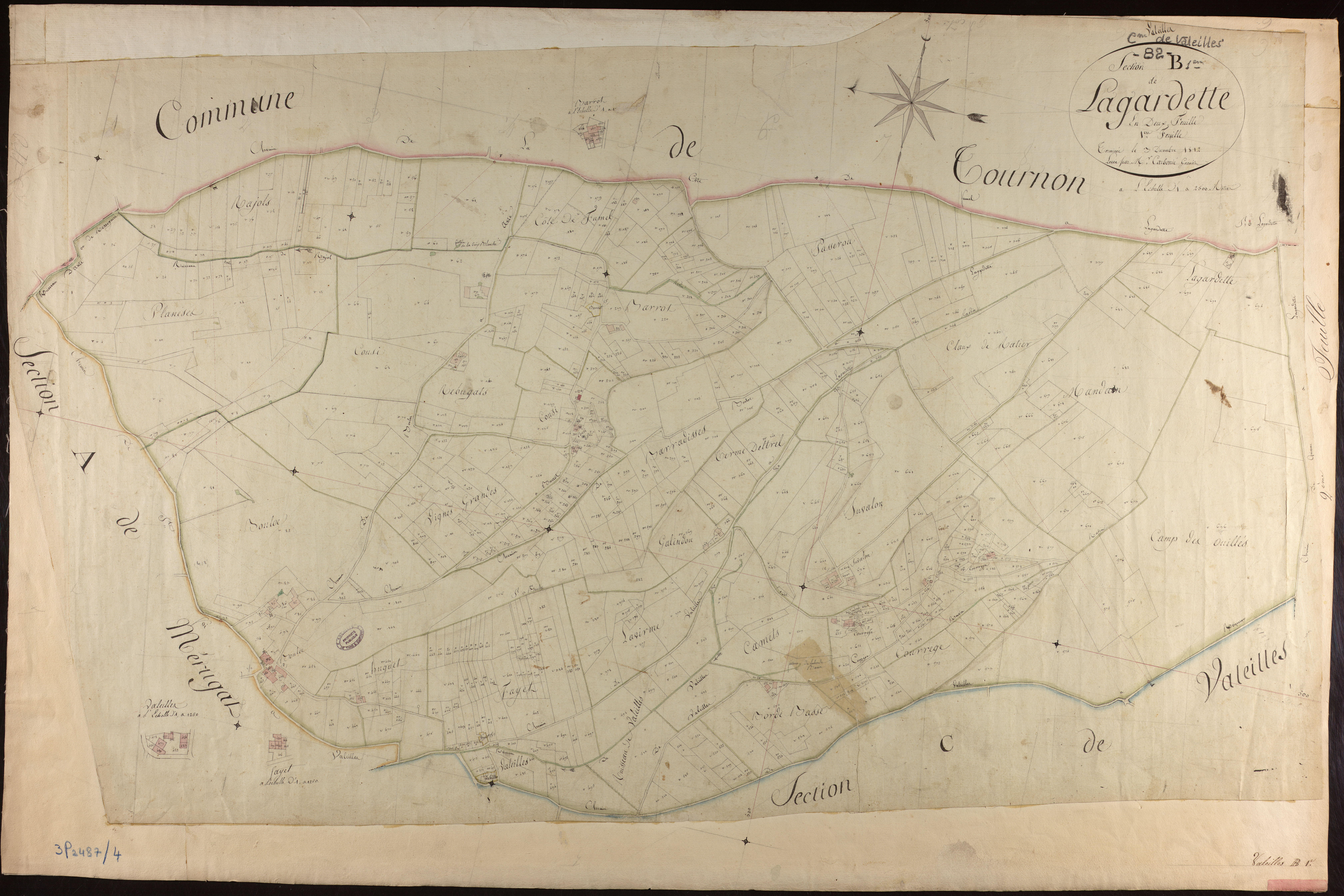 Valeilles - Section B - Lagardette, 1ère feuille