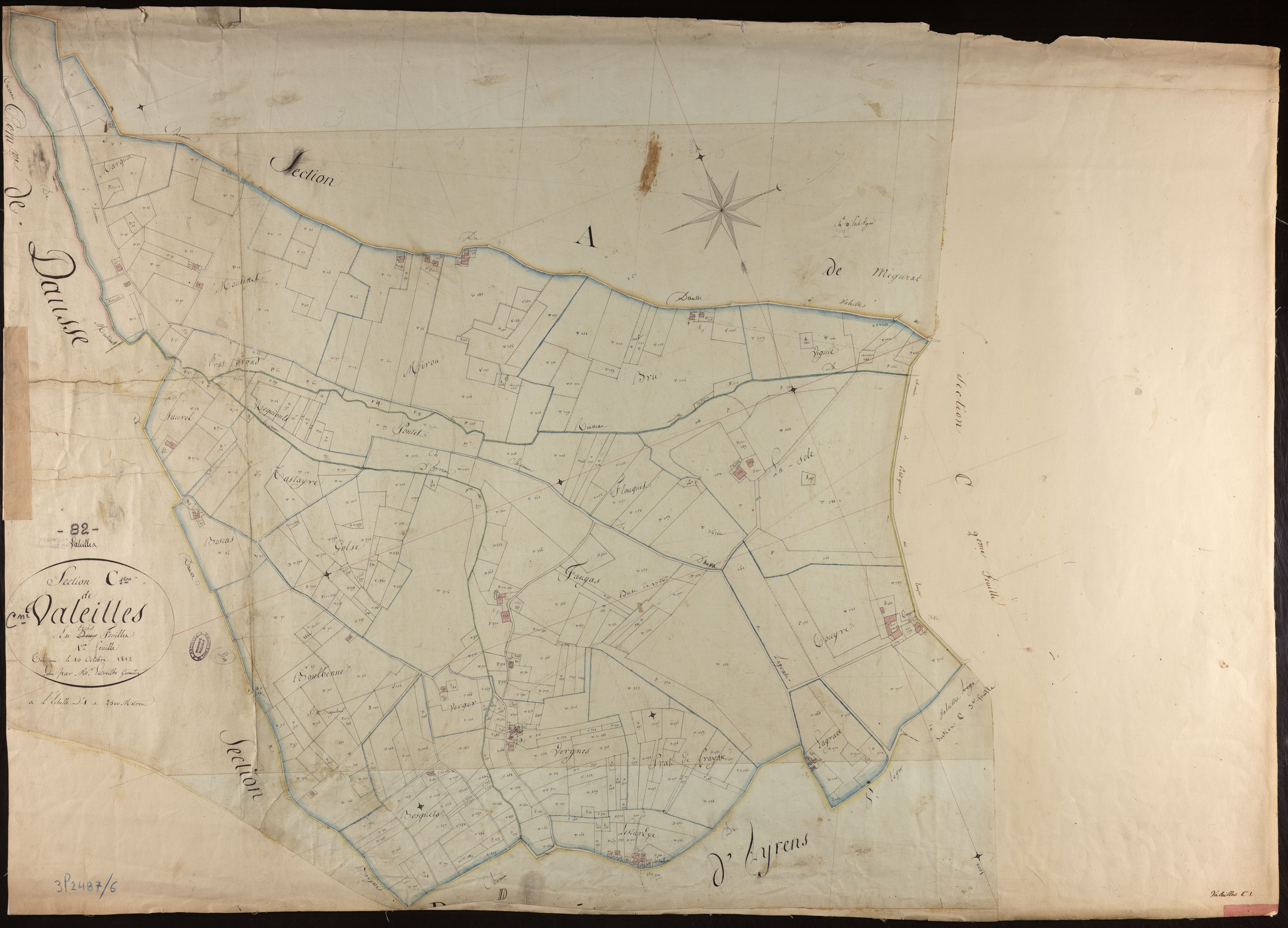Valeilles - Section C - Valeilles, 1ère feuille