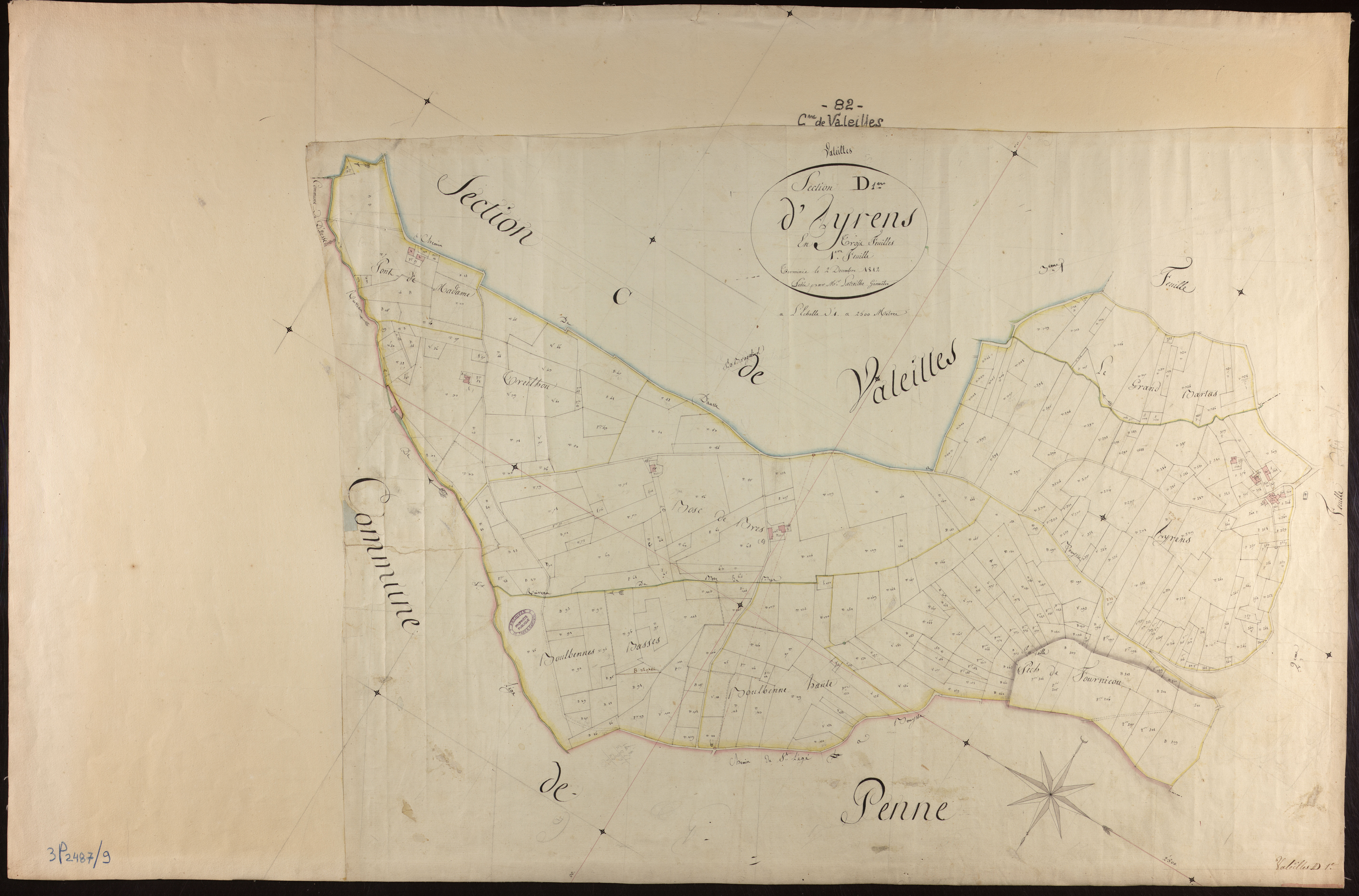Valeilles - Section D - Ayrens, 1ère feuille