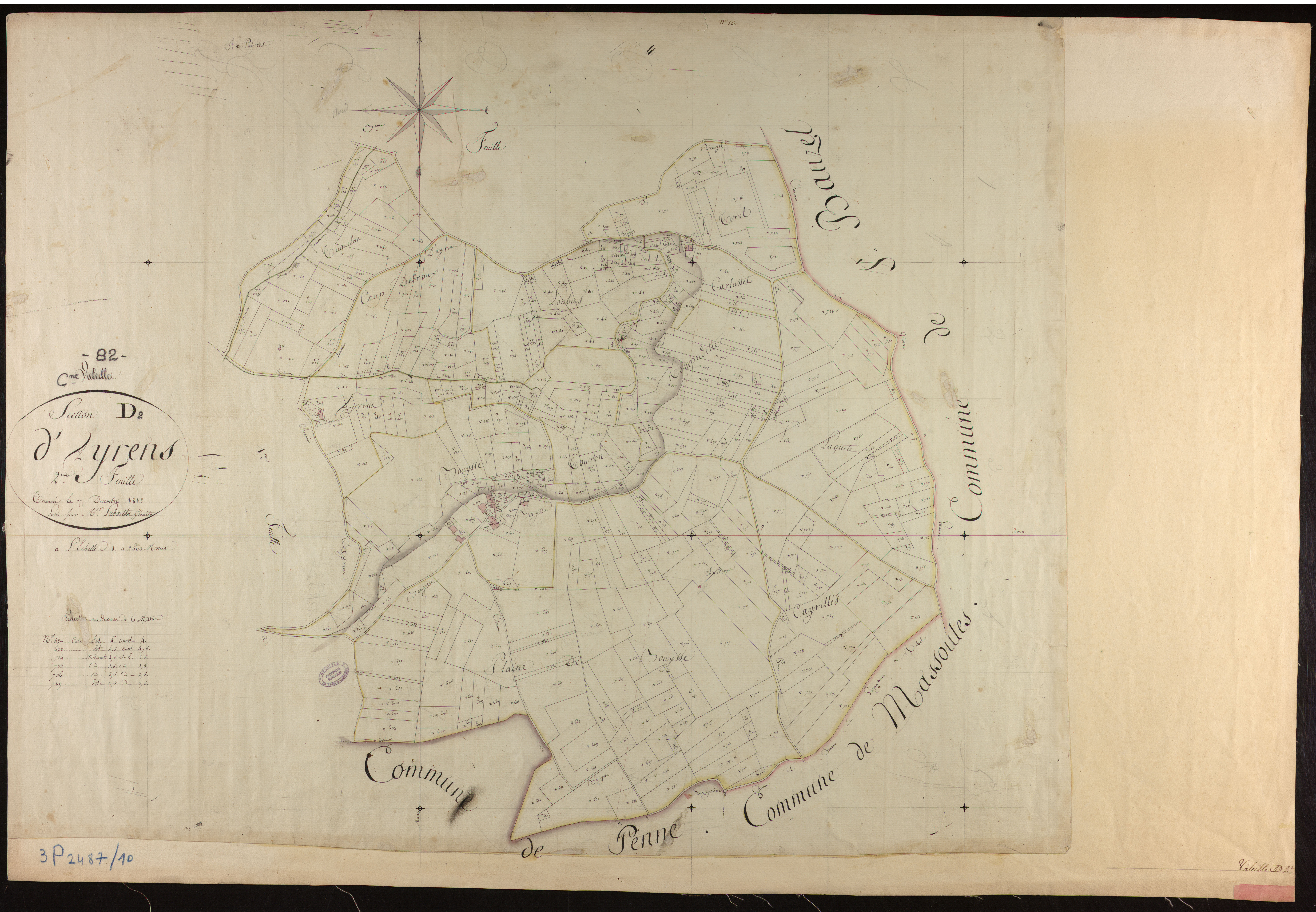 Valeilles - Section D - Ayrens, 2e feuille