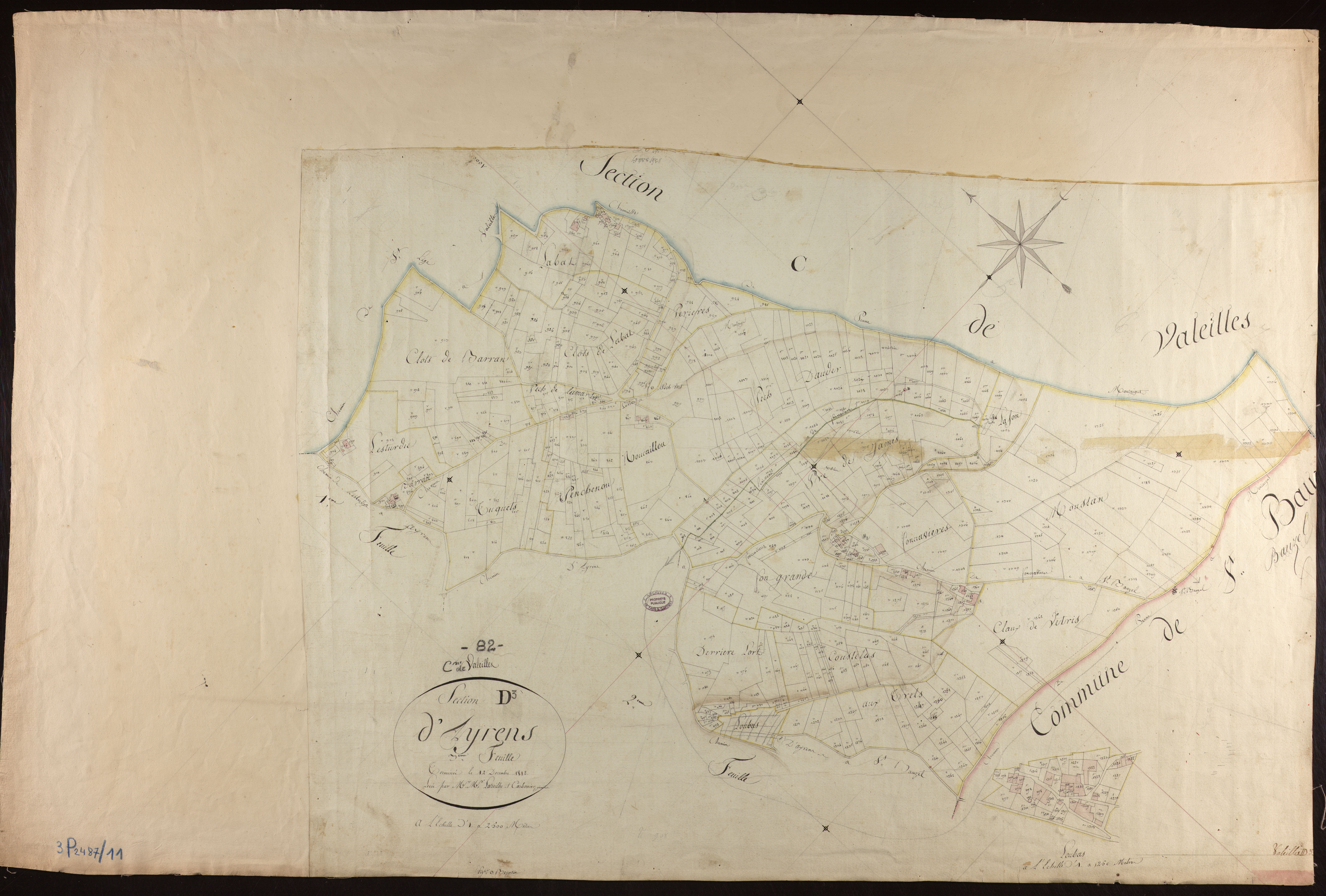 Valeilles - Section D - Ayrens, 3e feuille