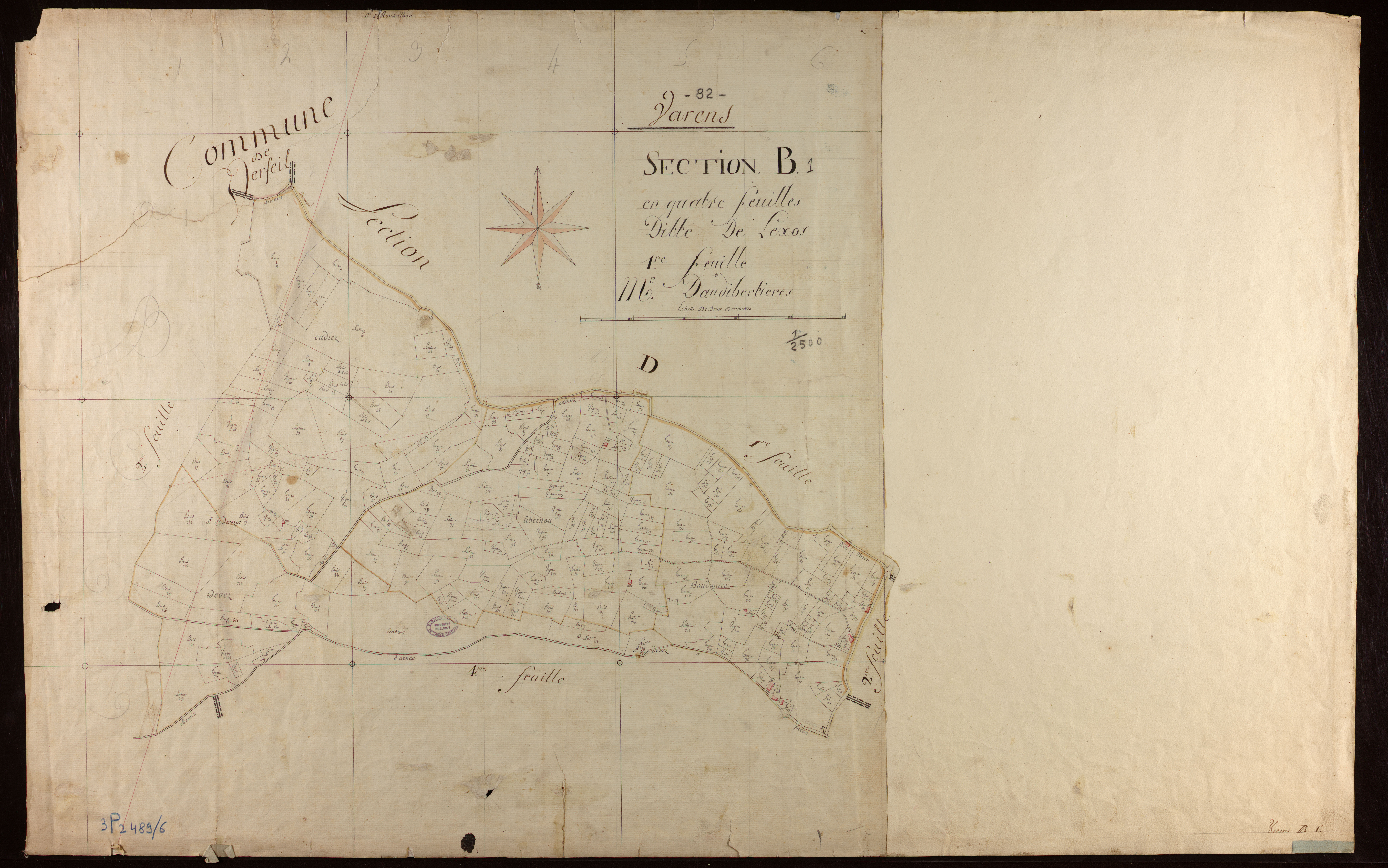 Varen - Section B - Lexos, 1ère feuille