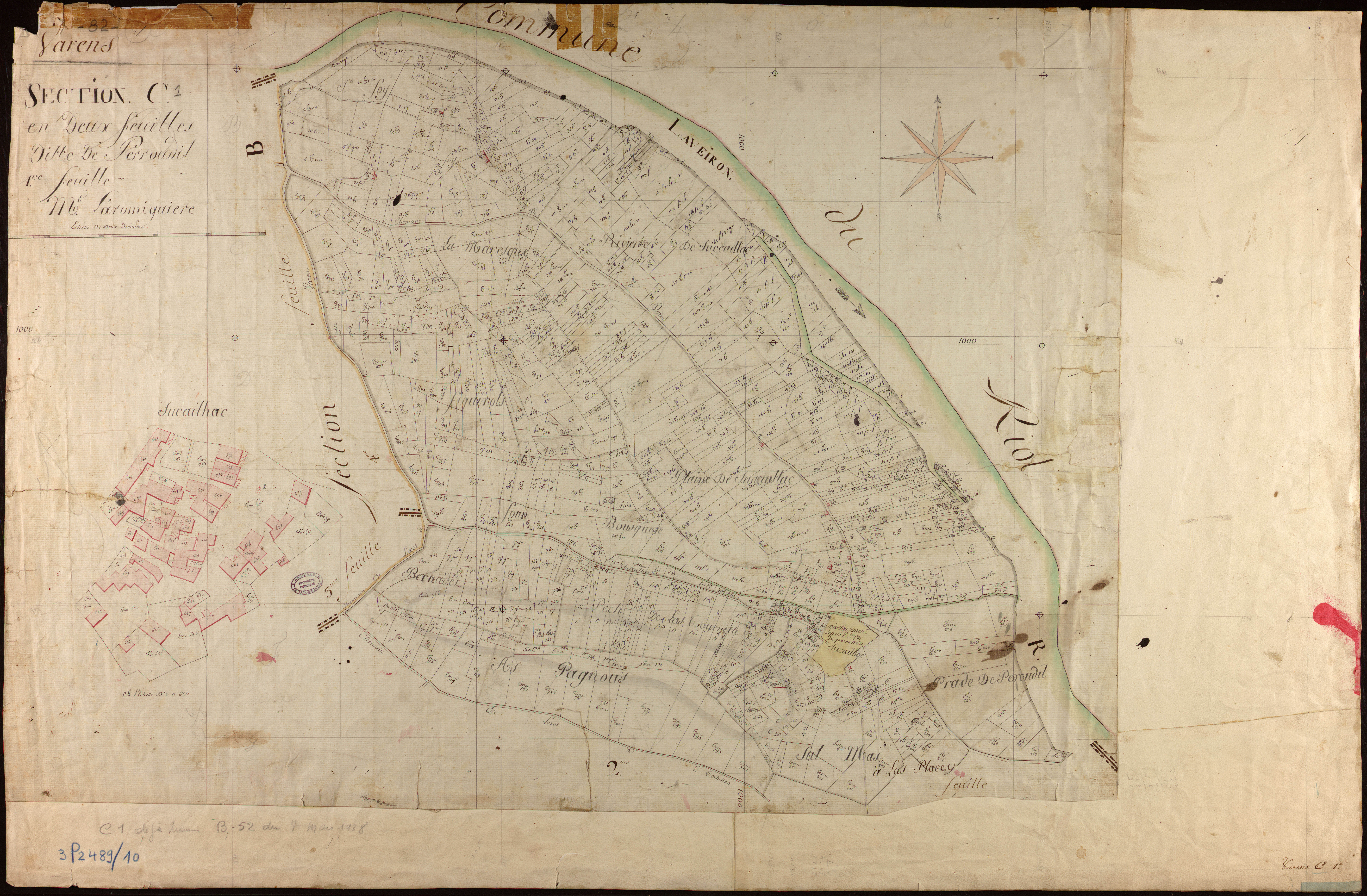 Varen - Section C - Perroudil, 1ère feuille