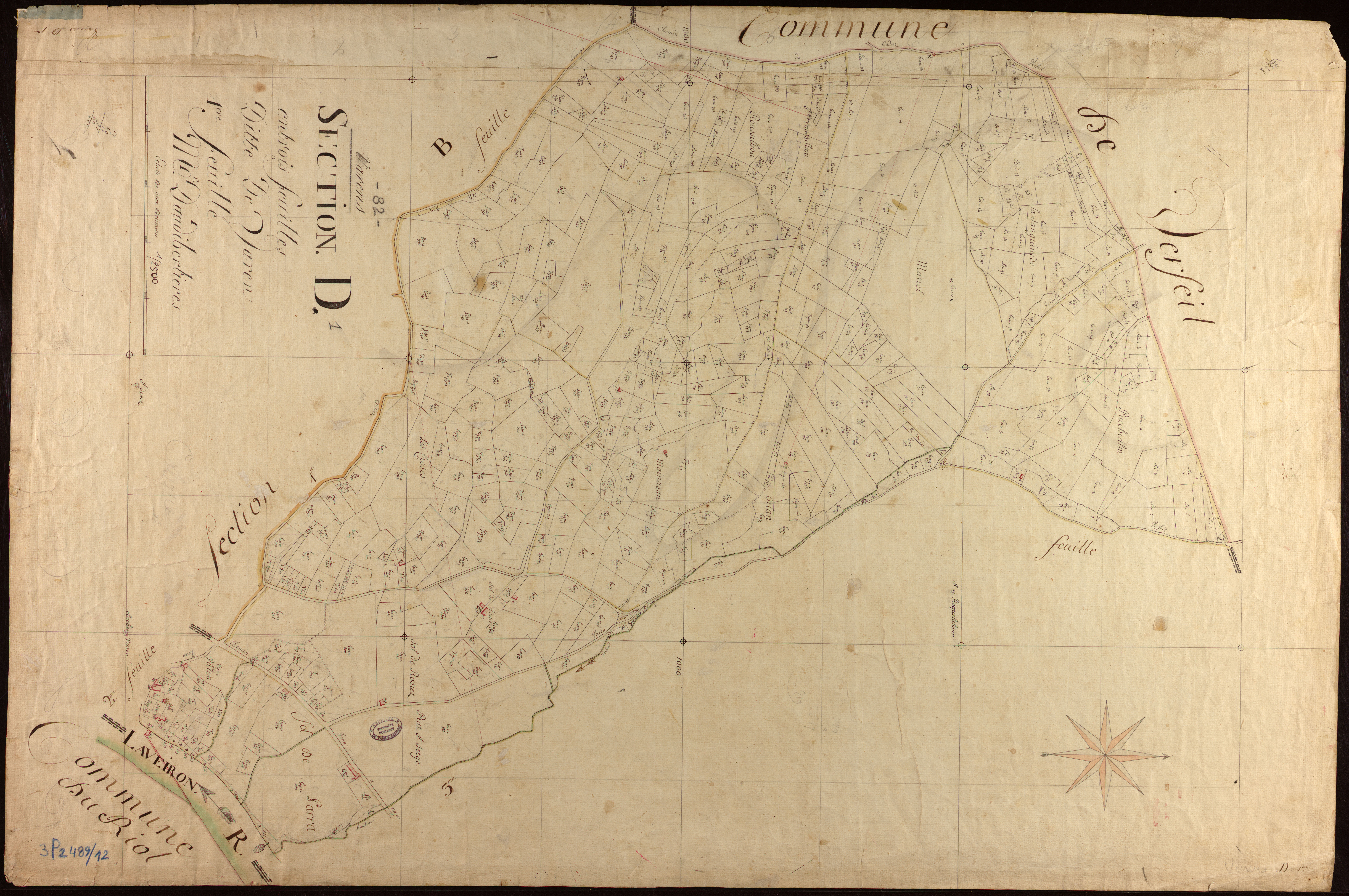 Varen - Section D - Varen, 1ère feuille