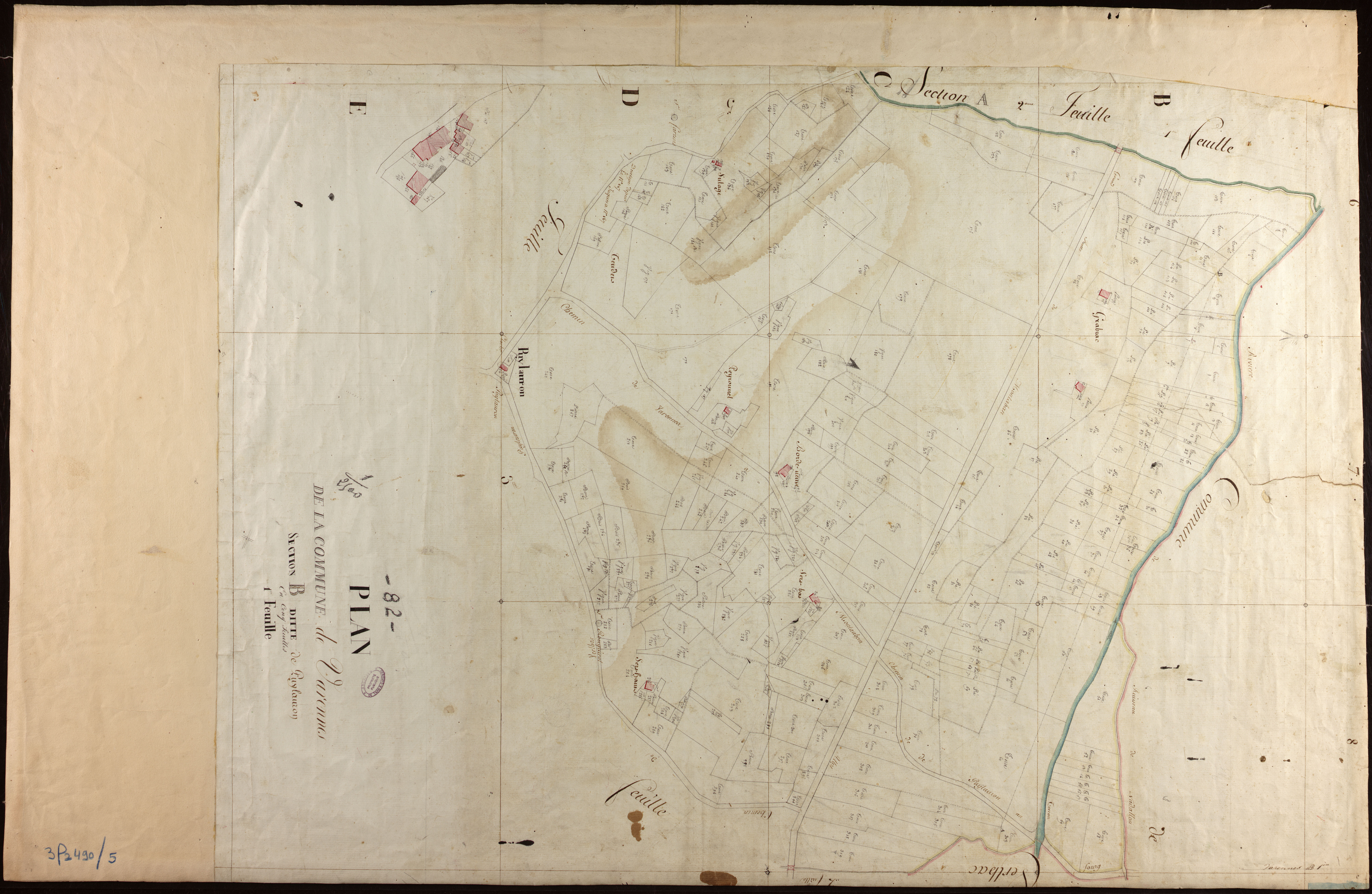 Varennes - Section B - Puylauron, 1ère feuille