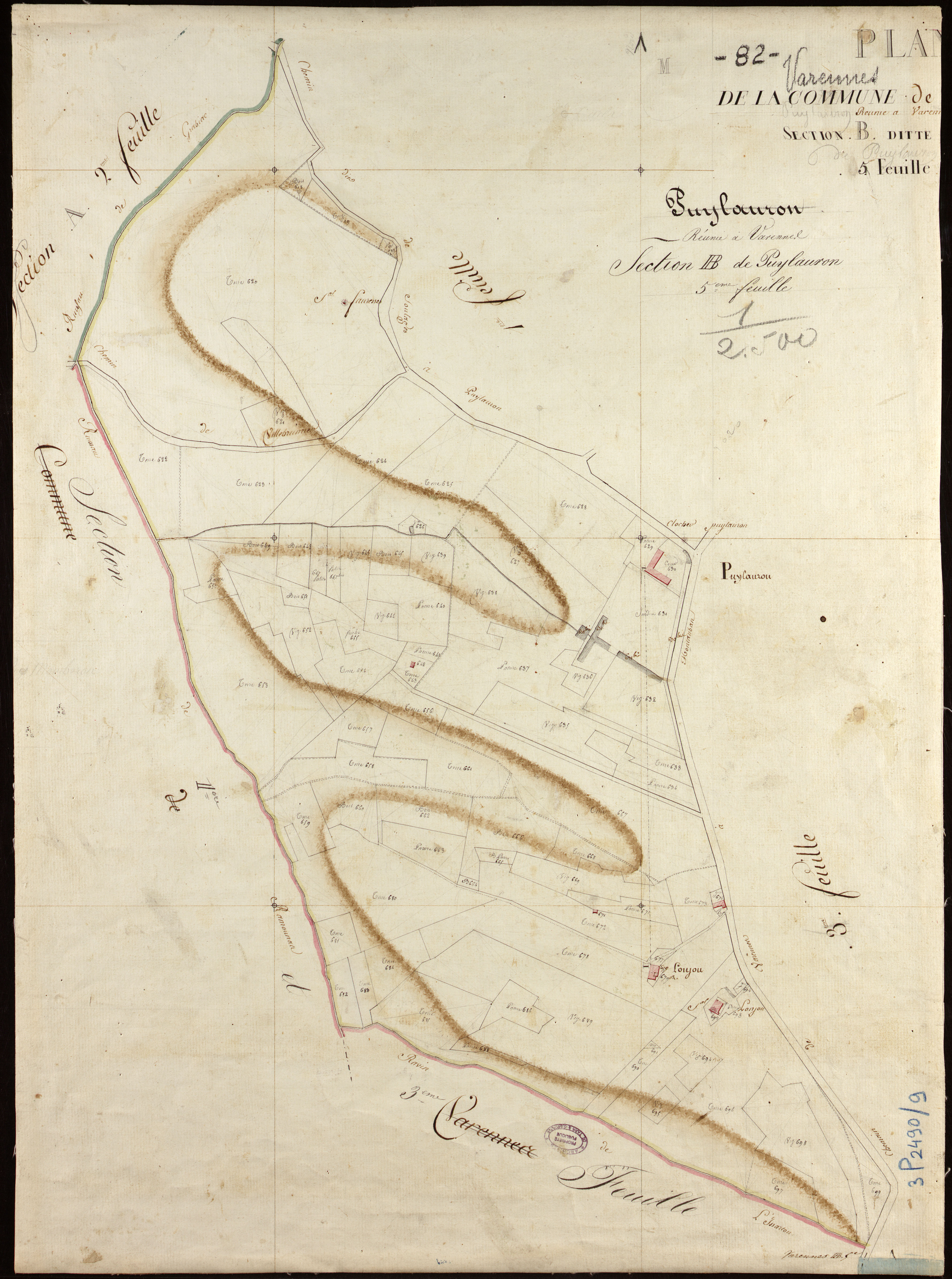 Varennes - Section B - Puylauron, 5e feuille